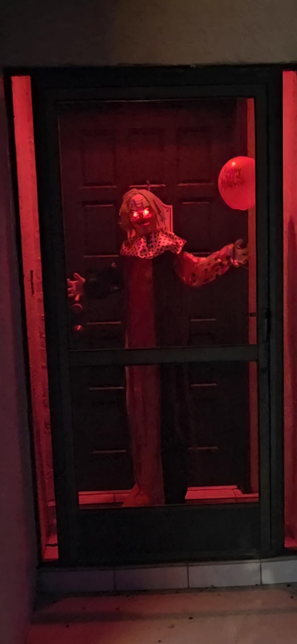 Haunted Hill Farm Life-Size Scary Talking Clown, Halloween Animatronic with Motion and Touch Activated Lights and Sounds, Battery Operated Indoor or Covered Outdoor Halloween Decorations customer photo 2