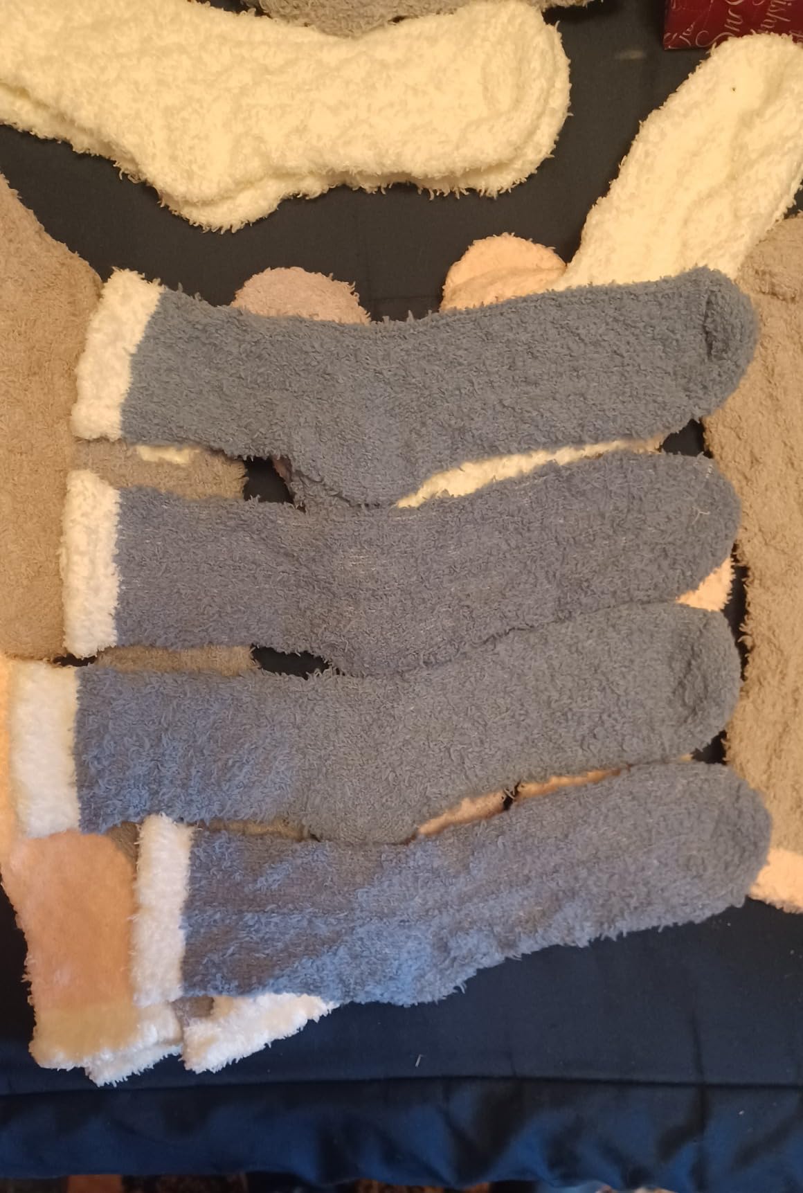 TEHOOK Warm & Cozy Gifts for Women, Fluffy Fuzzy Plush Sleeping Slipper Socks - Soft Warm Fabric customer photo 1