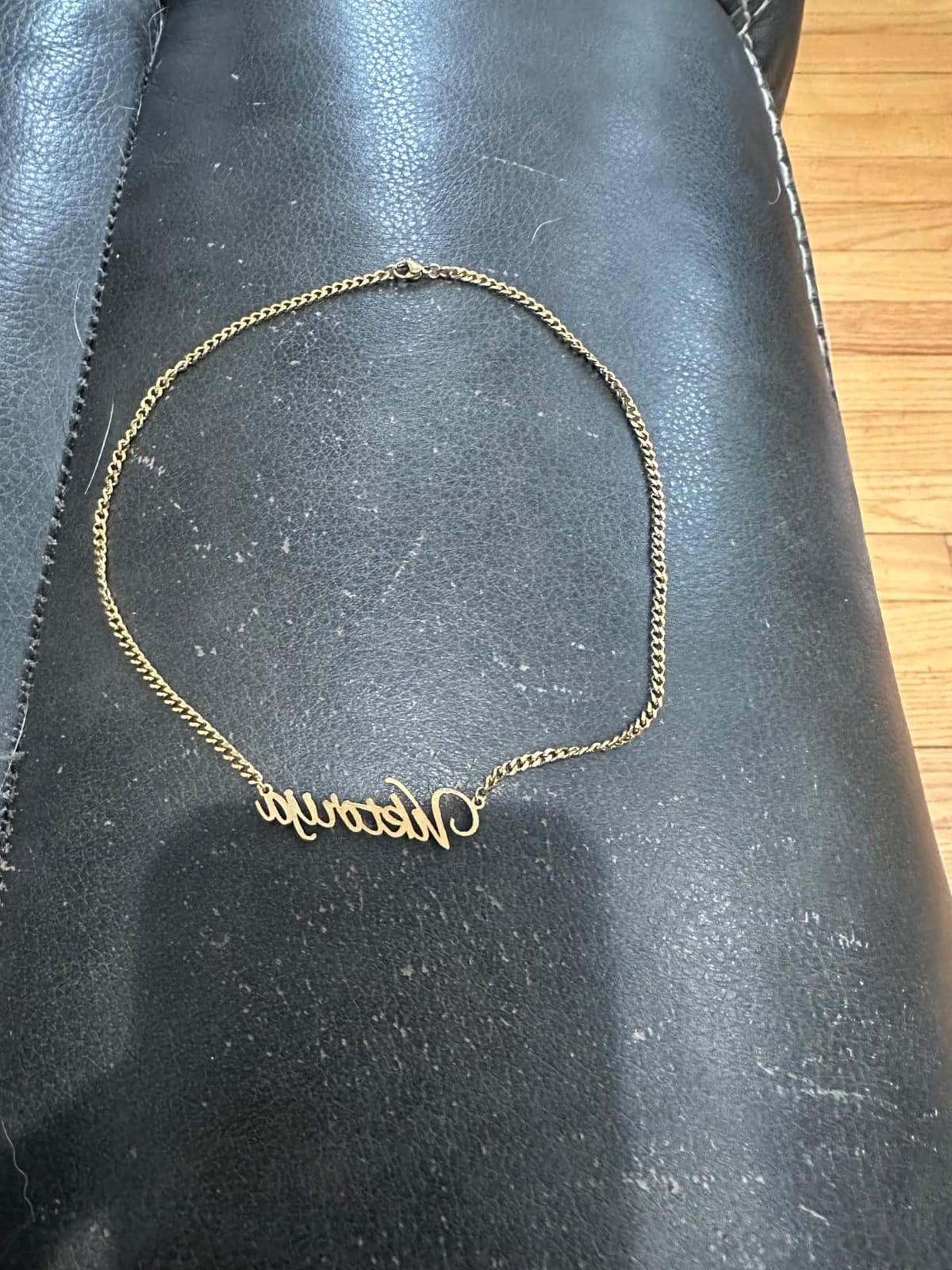 TRANGEL Name Necklace Personalized with Curb Chain, Dainty Custom Necklace with Name for Women 925 Sterling Silver Gothic Style Customized Nameplate Necklace Gifts for Christmas customer photo 1