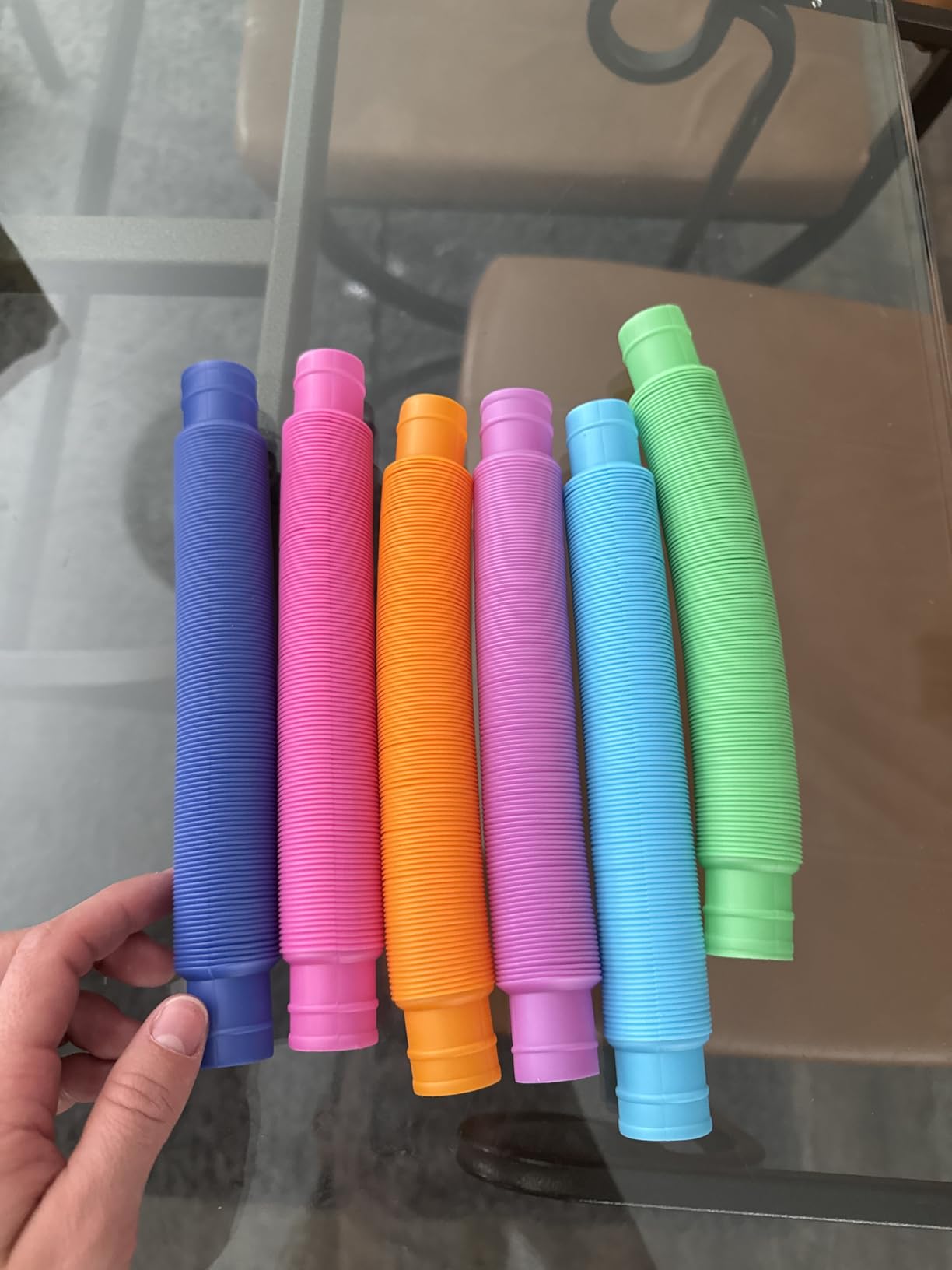 Nutty Toys Pop Tubes - Large 8-Pack Sensory Toys - Creative STEM Learning for Kids & Toddlers - Connect & Pop! Top ADHD Autism Fidget 2026, Best Boy & Girl Christmas Stocking Stuffers Gifts Idea customer photo 2