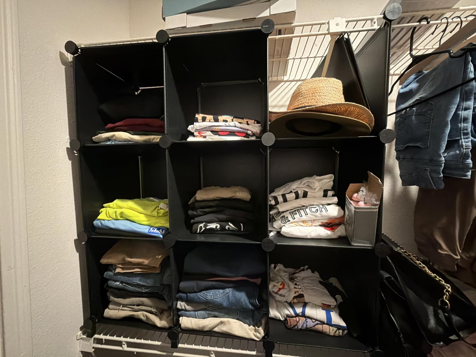 HOMIDEC Closet Organizers and Storage, 9 Cube Storage Organizer, Black customer photo 1
