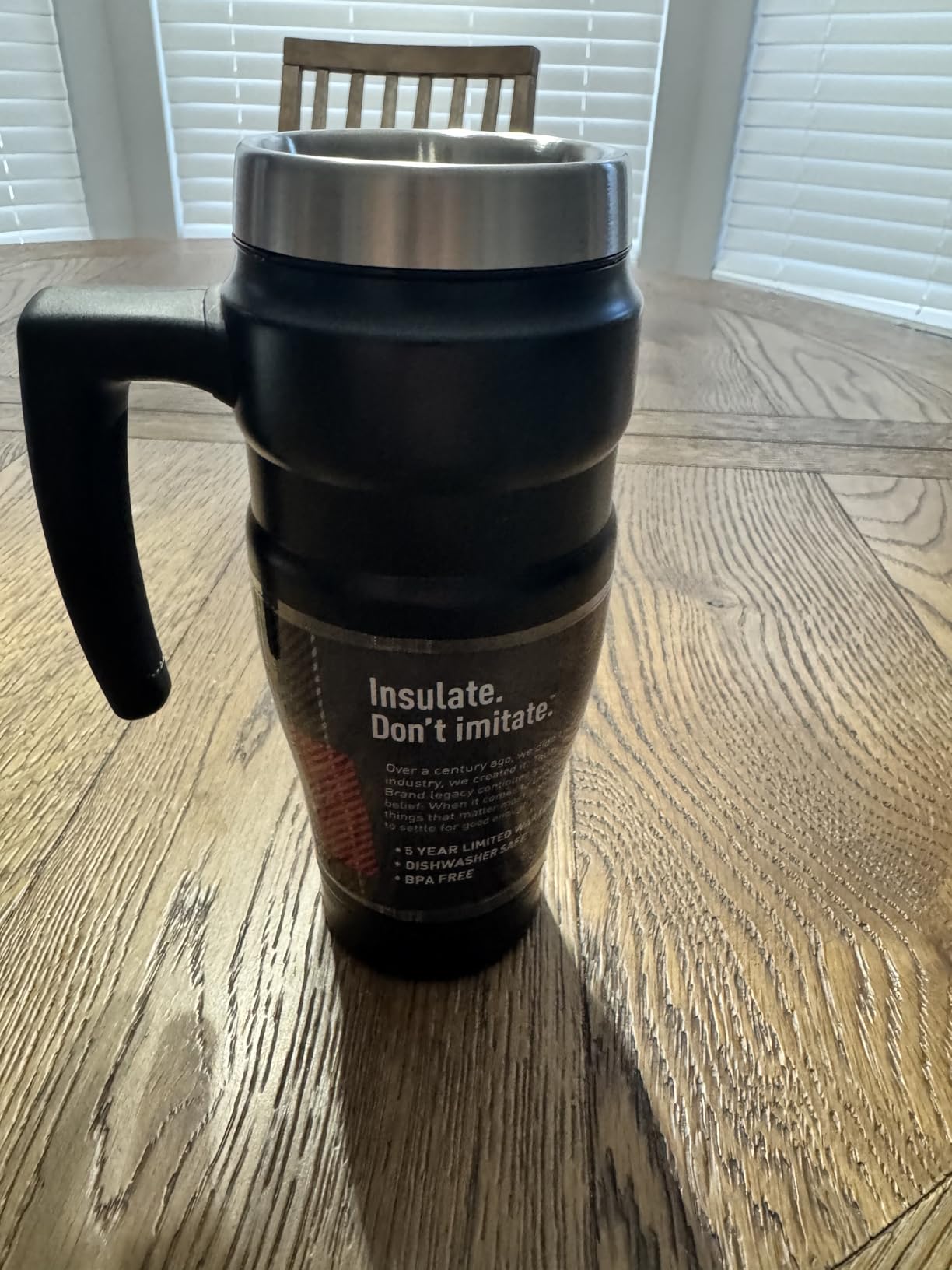 THERMOS Stainless King Travel Mug with Handle, 16oz, Midnight Blue customer photo 2
