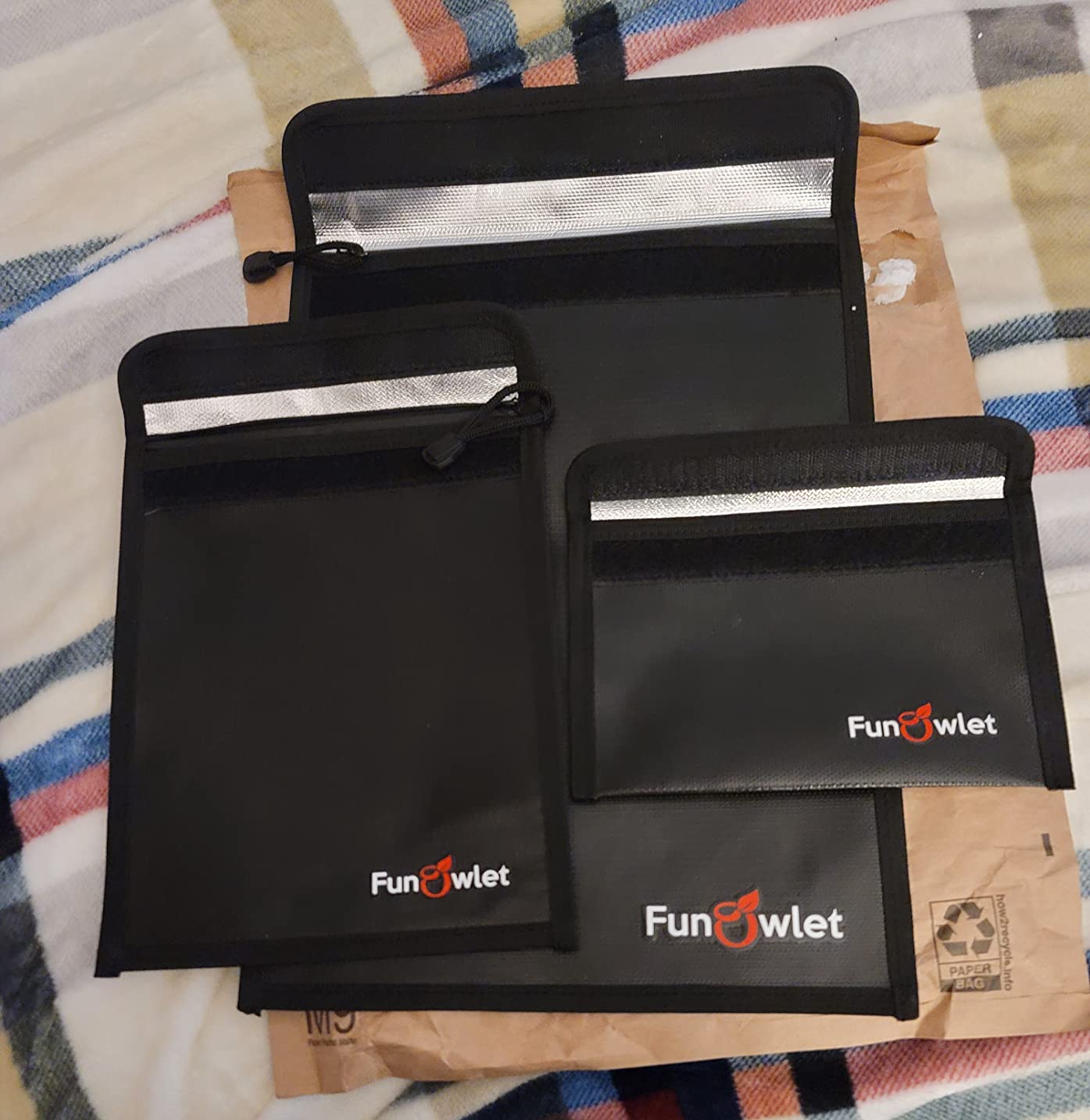 Fireproof Waterproof Money Document Bag, 3Pack Safe Pouch customer photo 1