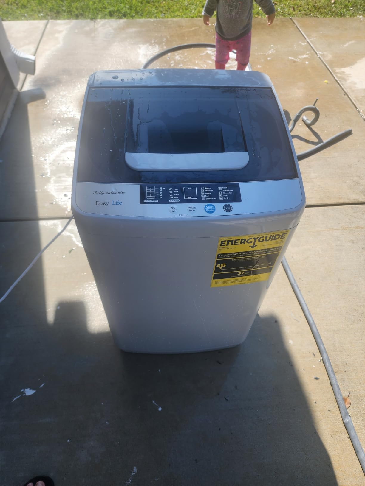 Giantex Full Automatic Washing Machine, 2 in 1 Portable Laundry Washer, 8.8lbs Washer and Spinner Combo, 1.04 cu.ft 10 Programs Built-in Drain Pump, Energy Saving Top Load for Apartment Dorm customer photo 1