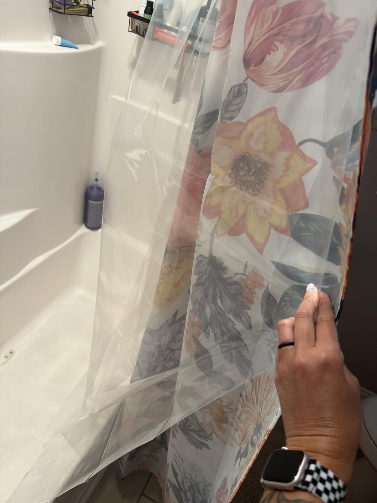Barossa Design Oeko-tex Certified Shower Curtain Liner Standard Size, Clear customer photo 1