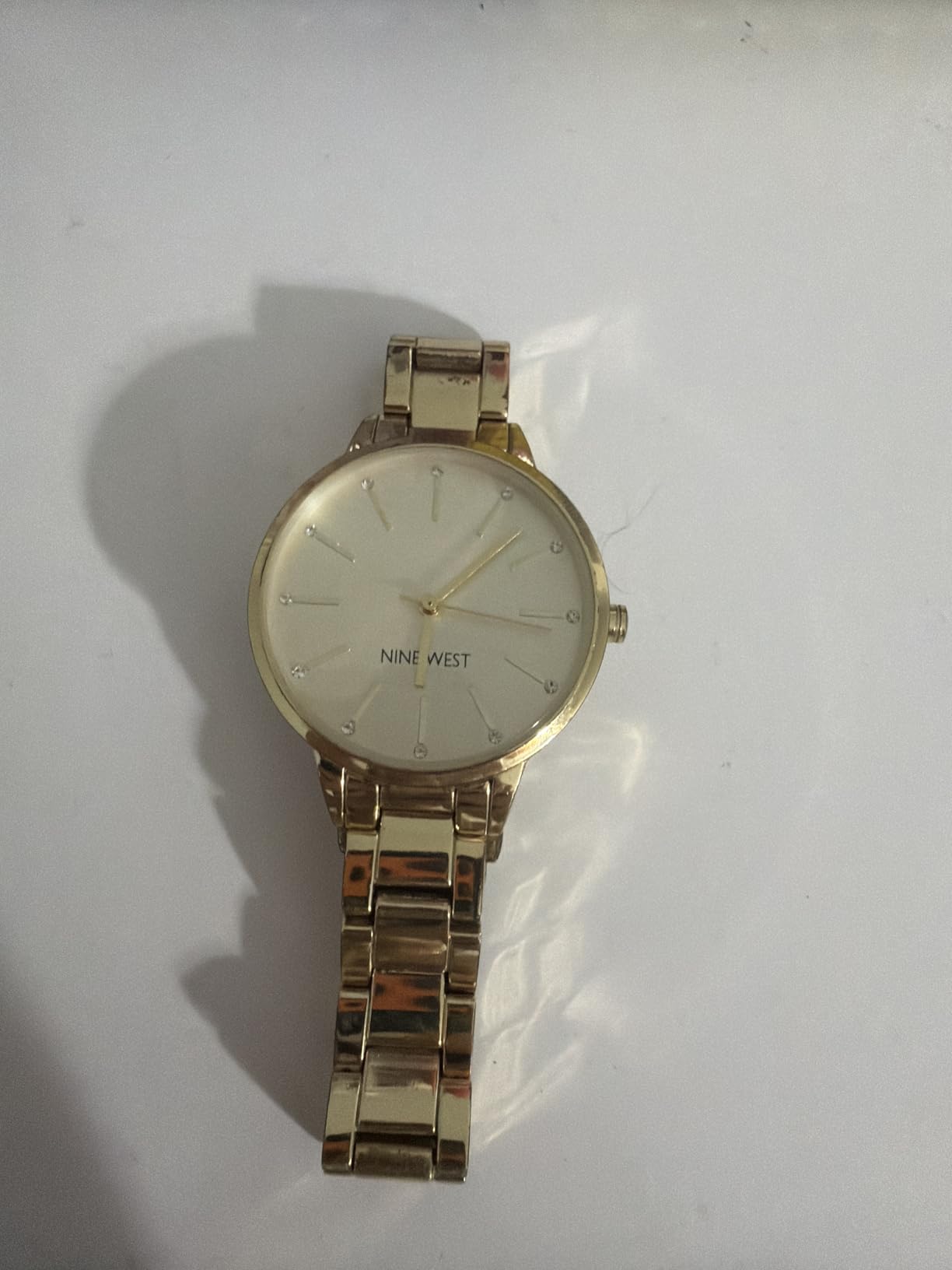 Nine West Women's Crystal Accented Bracelet Watch customer photo 2