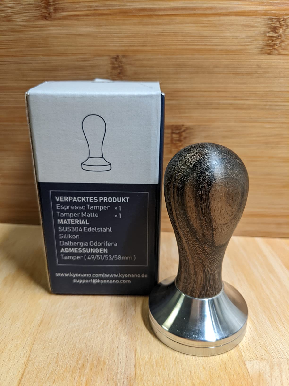 KYONANO 51mm Espresso Coffee Tamper with 304 Stainless Steel Ripple Base customer photo 2