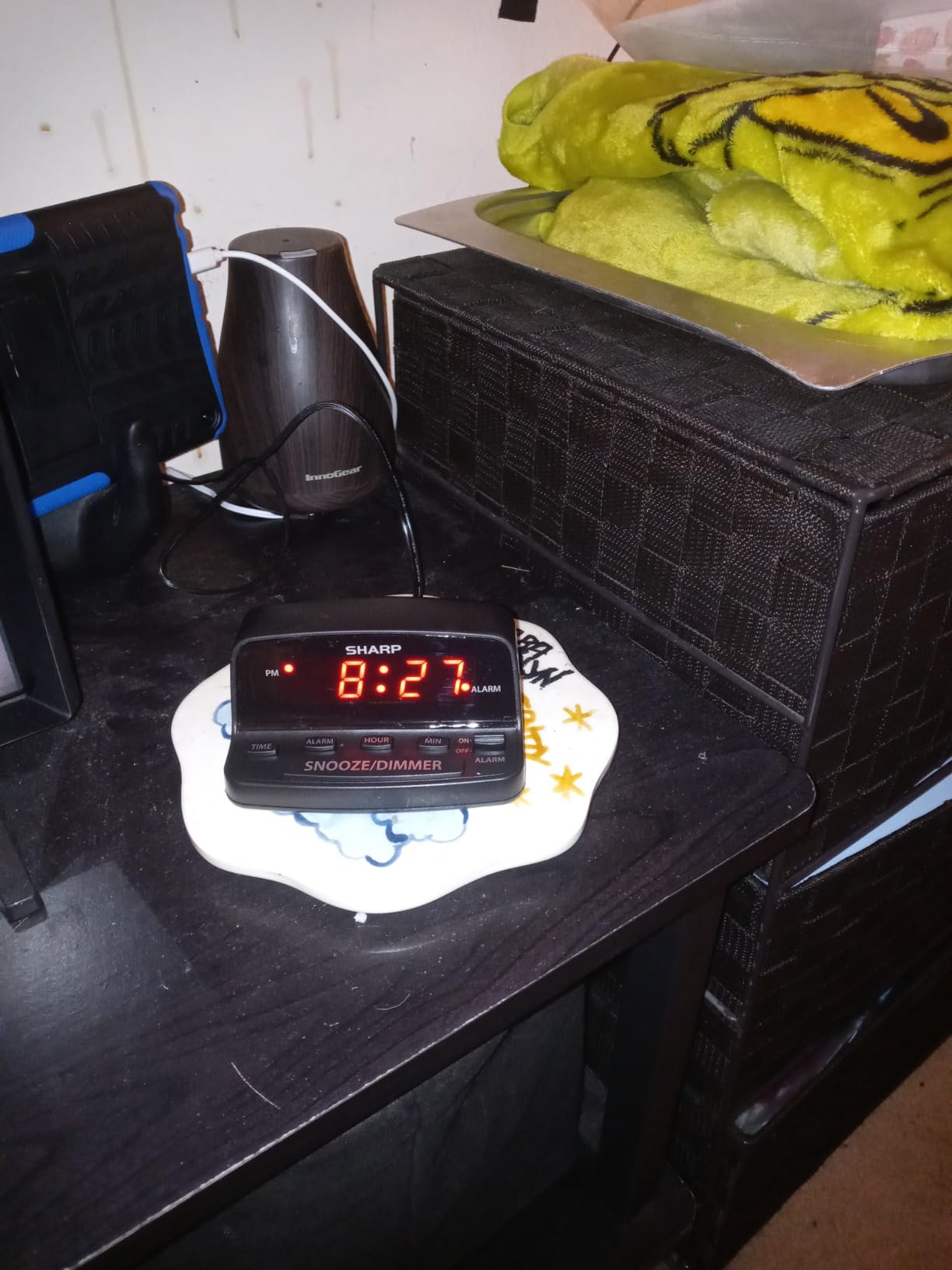 Sharp Digital Alarm Clock with Keyboard Controls, Large Snooze, Red LED customer photo 1