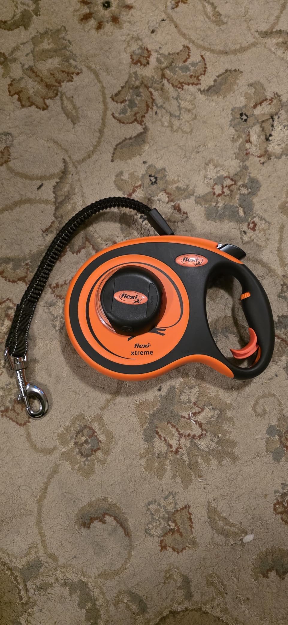 Flexi Xtreme Tape Orange & Black Large 5m Retractable Dog Leash/Lead for Dogs up to 65kgs/143lbs customer photo 2