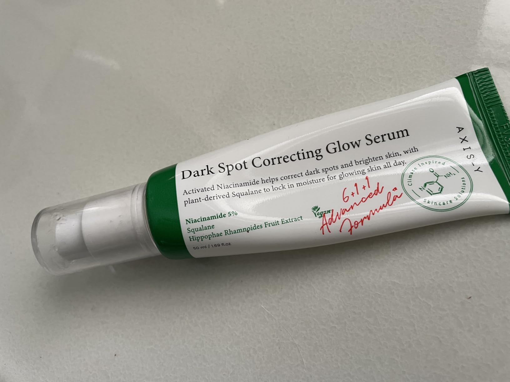 AXIS-Y Dark Spot Correcting Glow Serum - 5% Niacinamide Dark Spot Remover For Face - Vegan Korean Skin Care Niacinamide Serum for All Skin Types (1.69 fl. oz.) customer photo 1