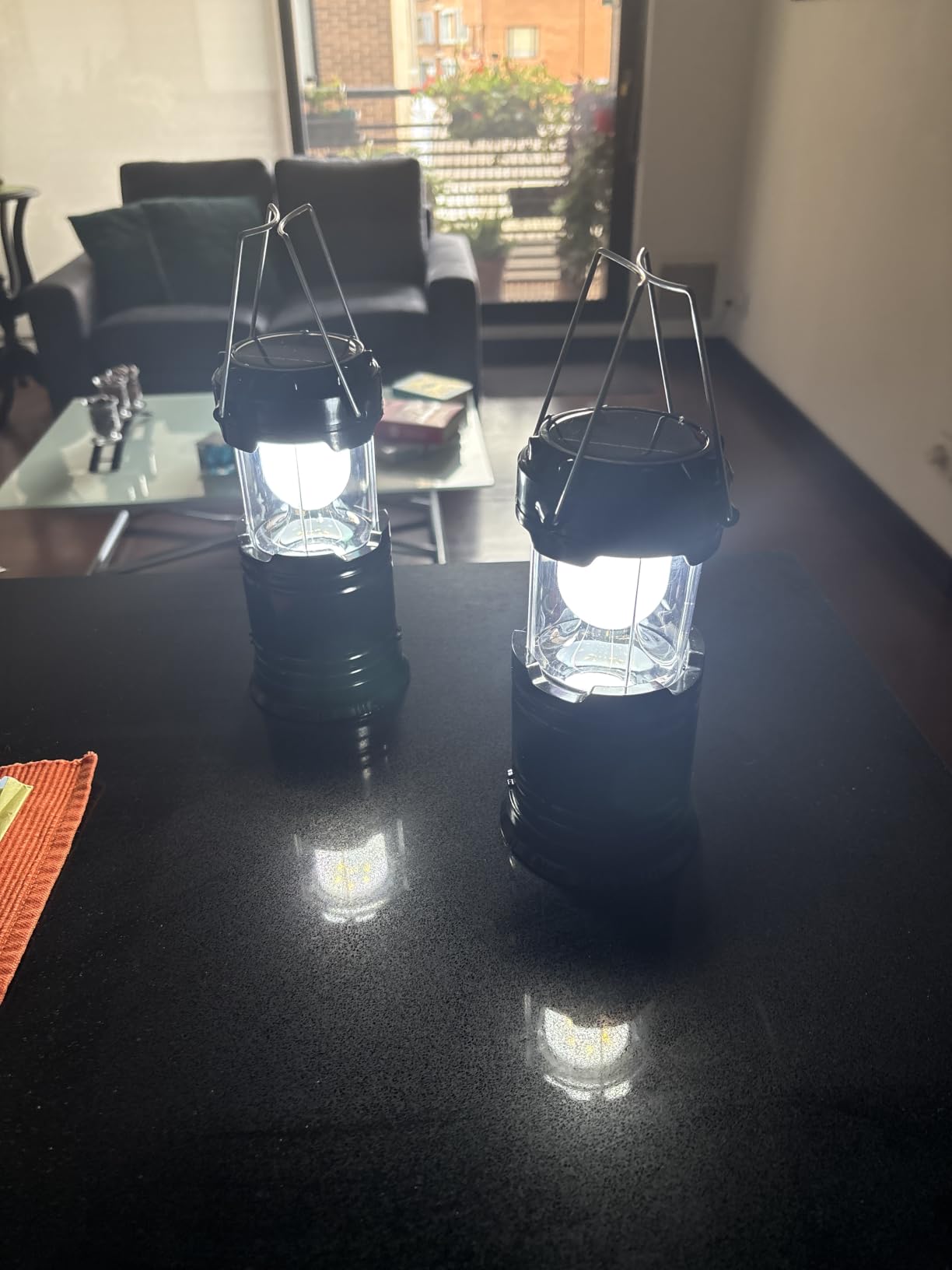 Collapsible Portable LED Camping Lantern XTAUTO Lightweight Waterproof Solar USB Rechargeable LED Flashlight Survival Kits for Indoor Outdoor Home Emergency Light Power Outages Hiking Hurricane 4-Pack customer photo 1
