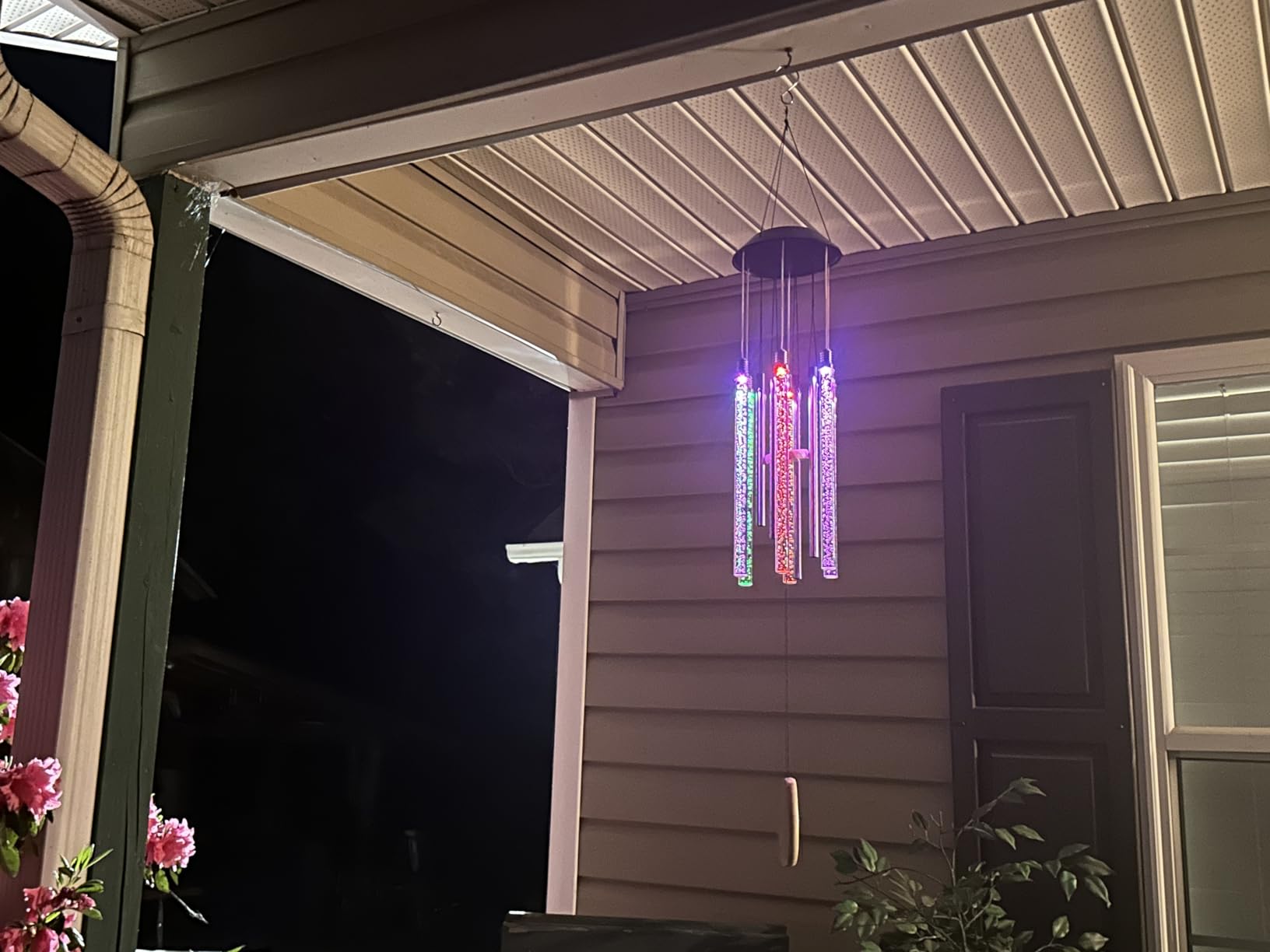 Solar Wind Chimes for Outside, DesGully 6 LED Tubes Color Changing Outdoor Clearance Unique Garden Decor Colorful Patio, Gifts for Her/Him (37