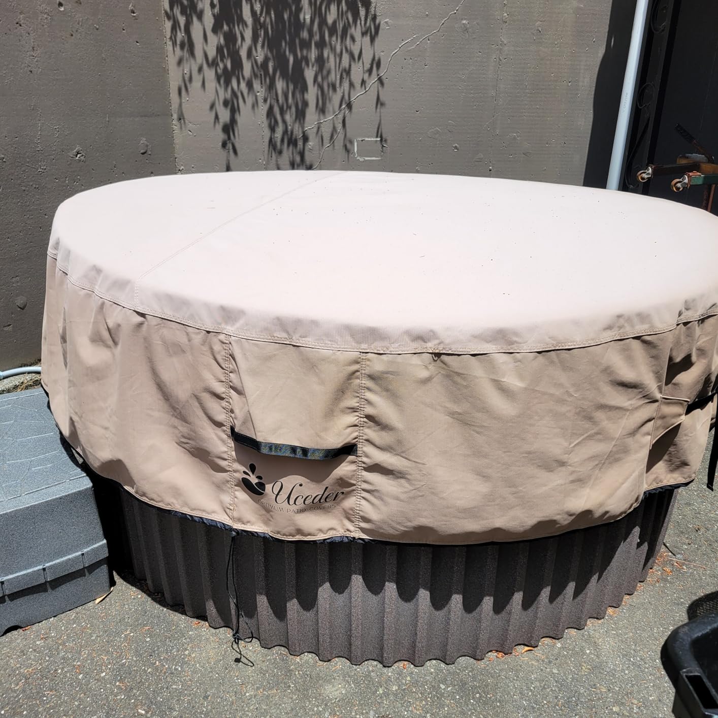 Waterproof Hot Tub Cover -Outdoor Spa Cover Cap(Fit 91''x91 x 20'') customer photo 1