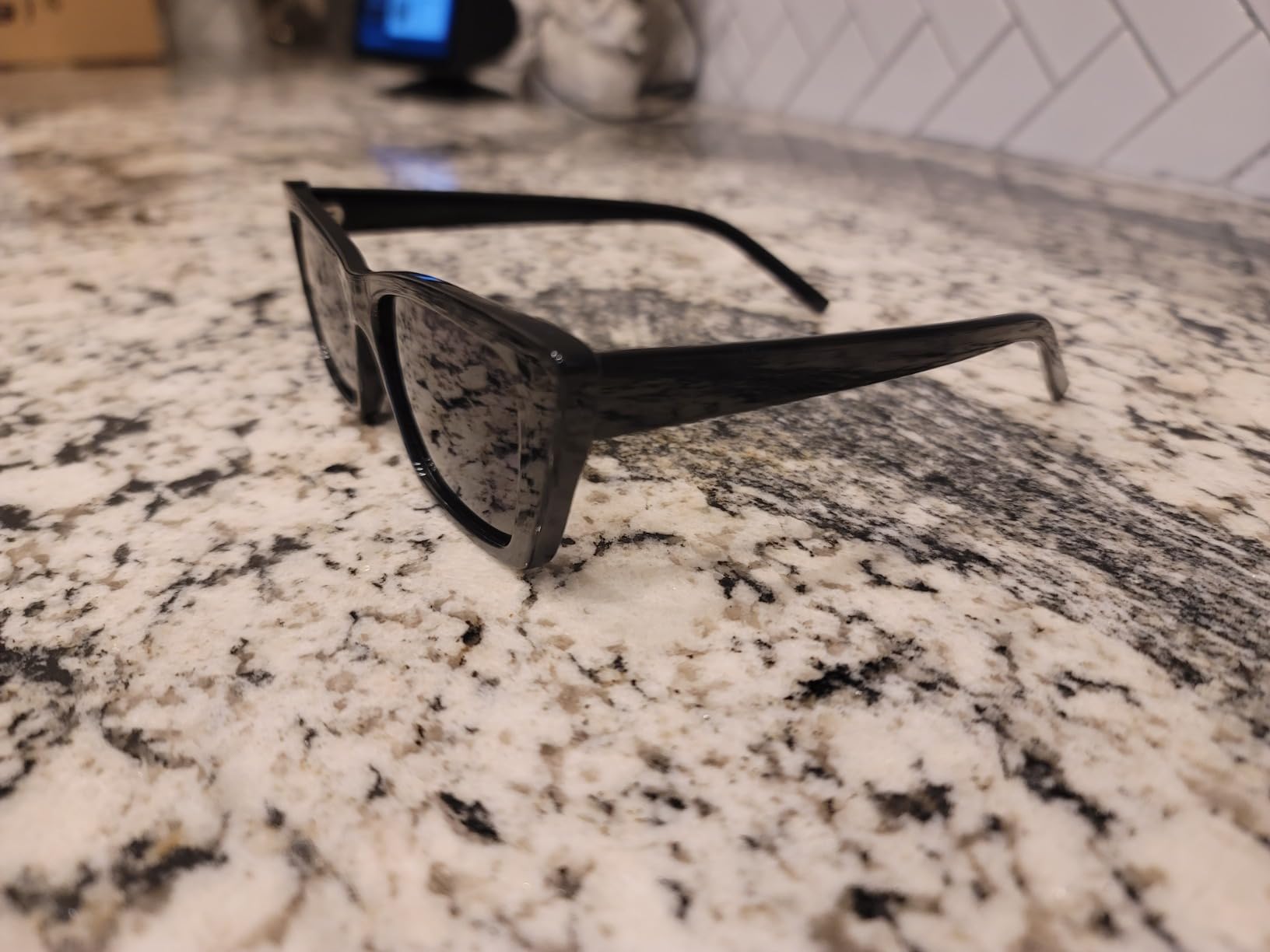 WOWSUN Narrow Small Vintage Polarized Cat Eye Sunglasses for Women customer photo 2