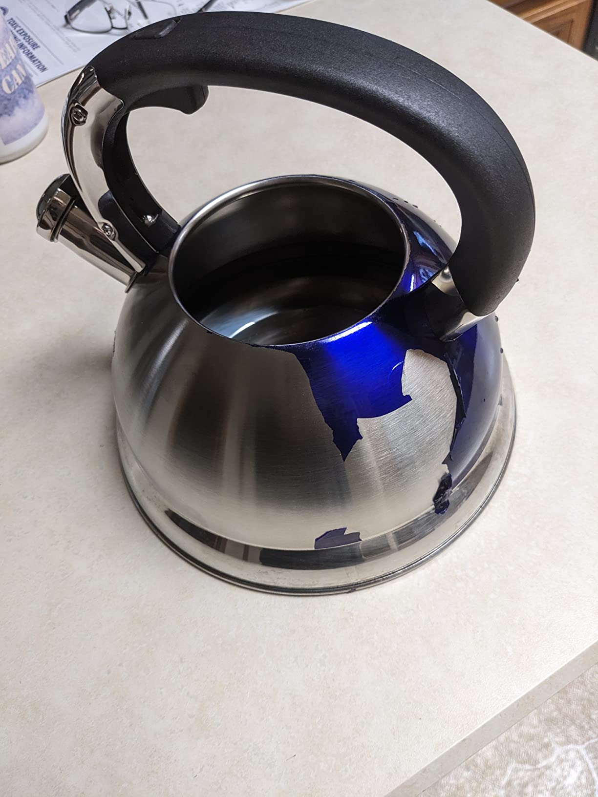 Whistling Tea Kettle Stovetop, 2.64 Quart Black Tea Pot customer photo 2