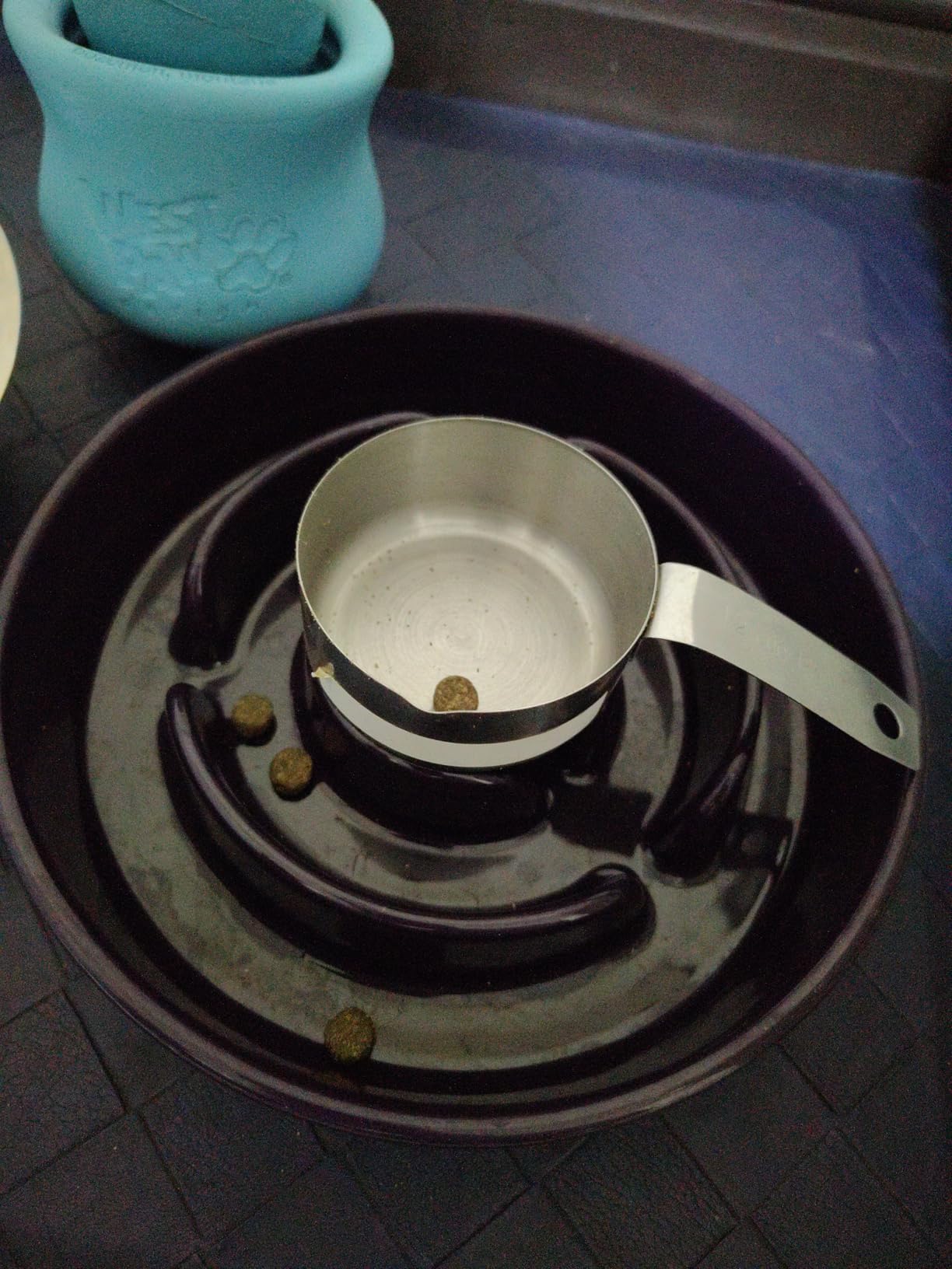 LE TAUCI Dog Bowls Slow Feeder Ceramic, 1.5 Cup Slow Feeding Bowl for Small and Medium Breed, Puzzle Dog Food Bowl for Fast Eater, Maze Purple customer photo 2
