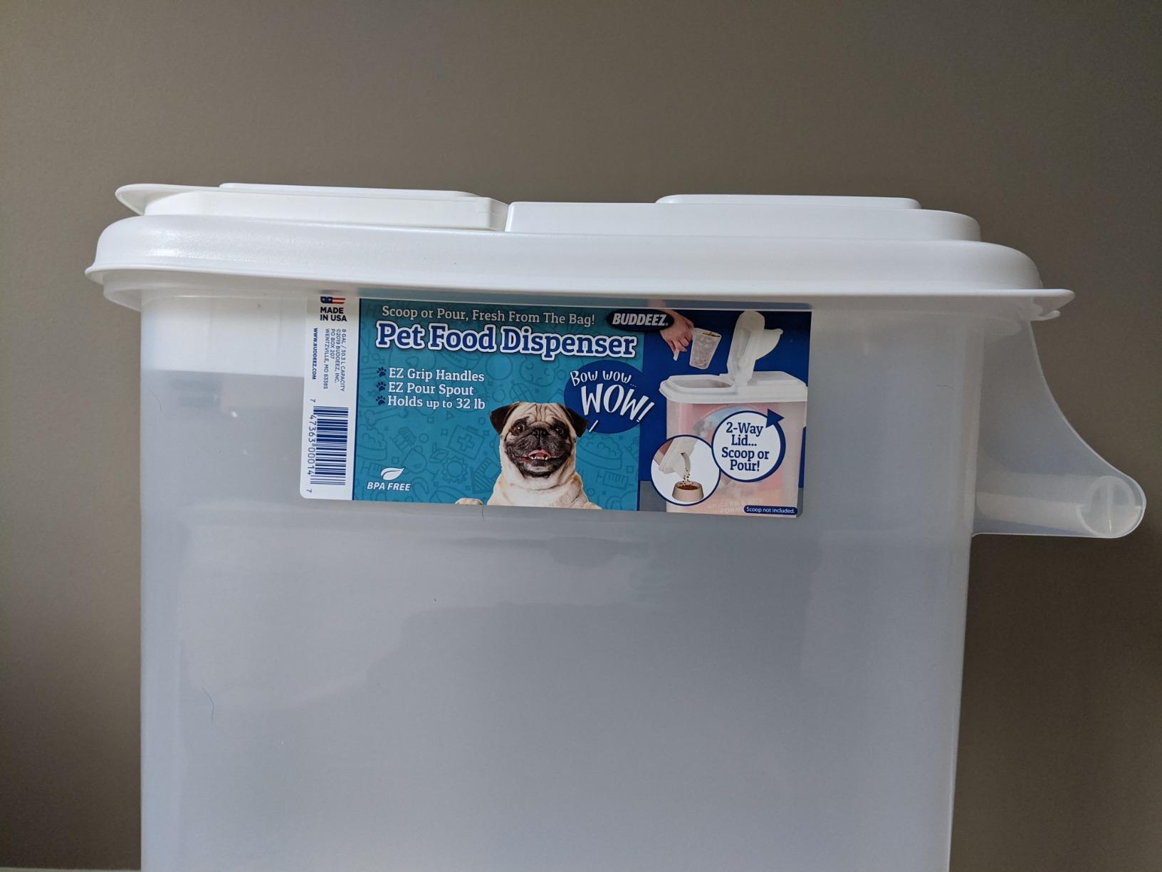 Buddeez Airtight Rolling Pet Food Storage Container, 50 Quart, with Scoop customer photo 1