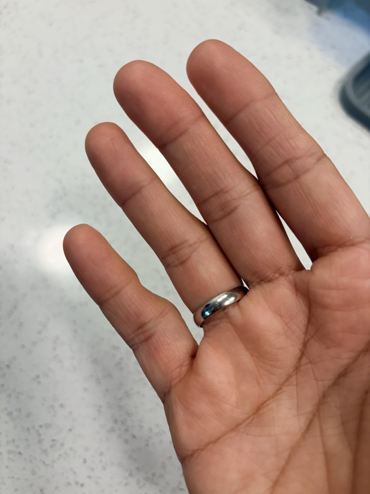 BORUO Wedding Band, Sterling Silver or Waterproof Gold Plated, Sizes 4-15 customer photo 1