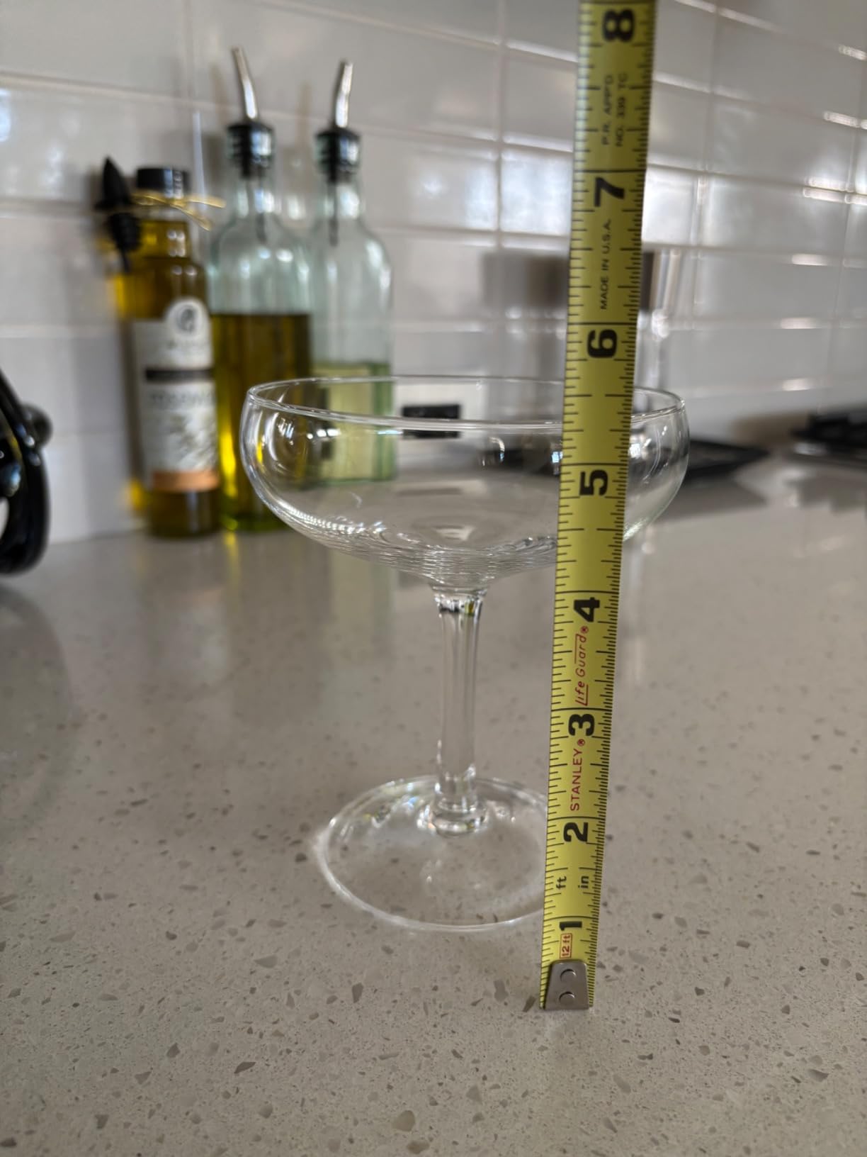 VEMACITY - Elegant Espresso Martini Glasses Set of 4 (10oz) - Classic Coupe Glasses for Martinis, Champagne, Margaritas | Handblown Crystal Cocktail Glassware | Ideal for Martinis and Cocktails customer photo 1
