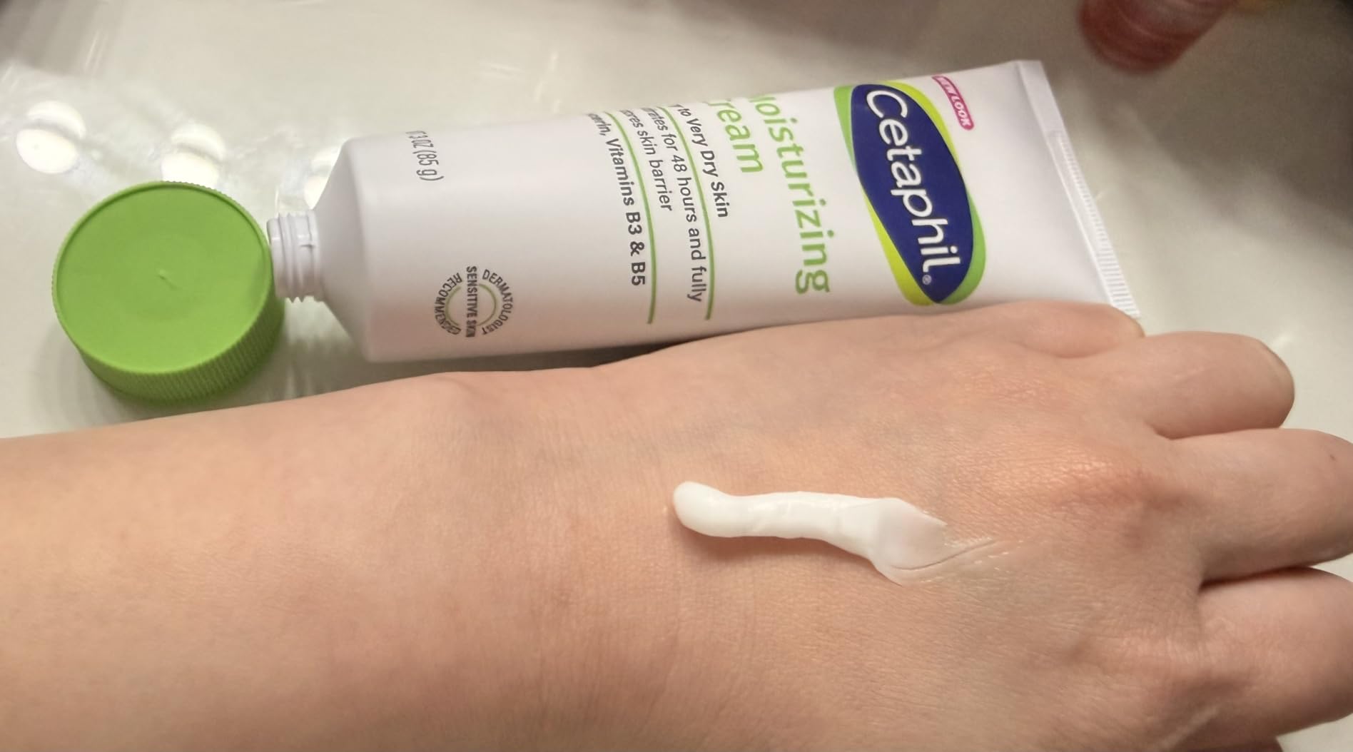 Cetaphil Moisturizing Cream, Face & Body, Sensitive Dry Skin, 8.8oz customer photo 2