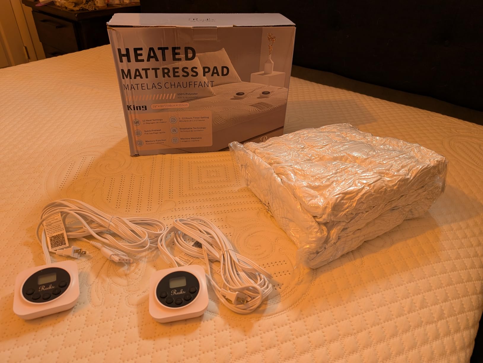 Heated Mattress Pad Queen, 3D Air Fabric, Preheat & Memory for Cold Winter customer photo 2