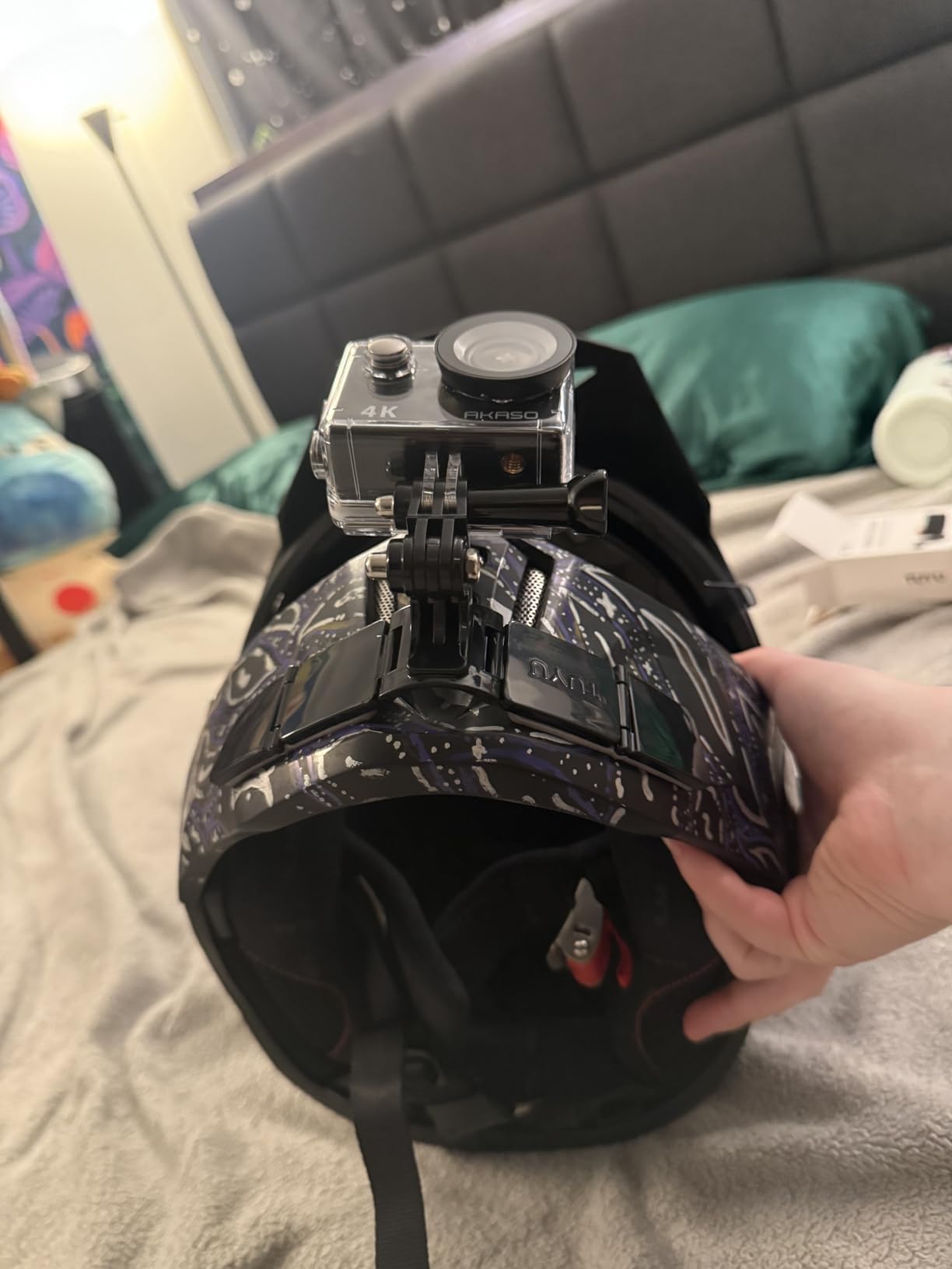 Universal Motorcycle Helmet Chin Mount with Adhesive Pads & Safety Tether customer photo 2
