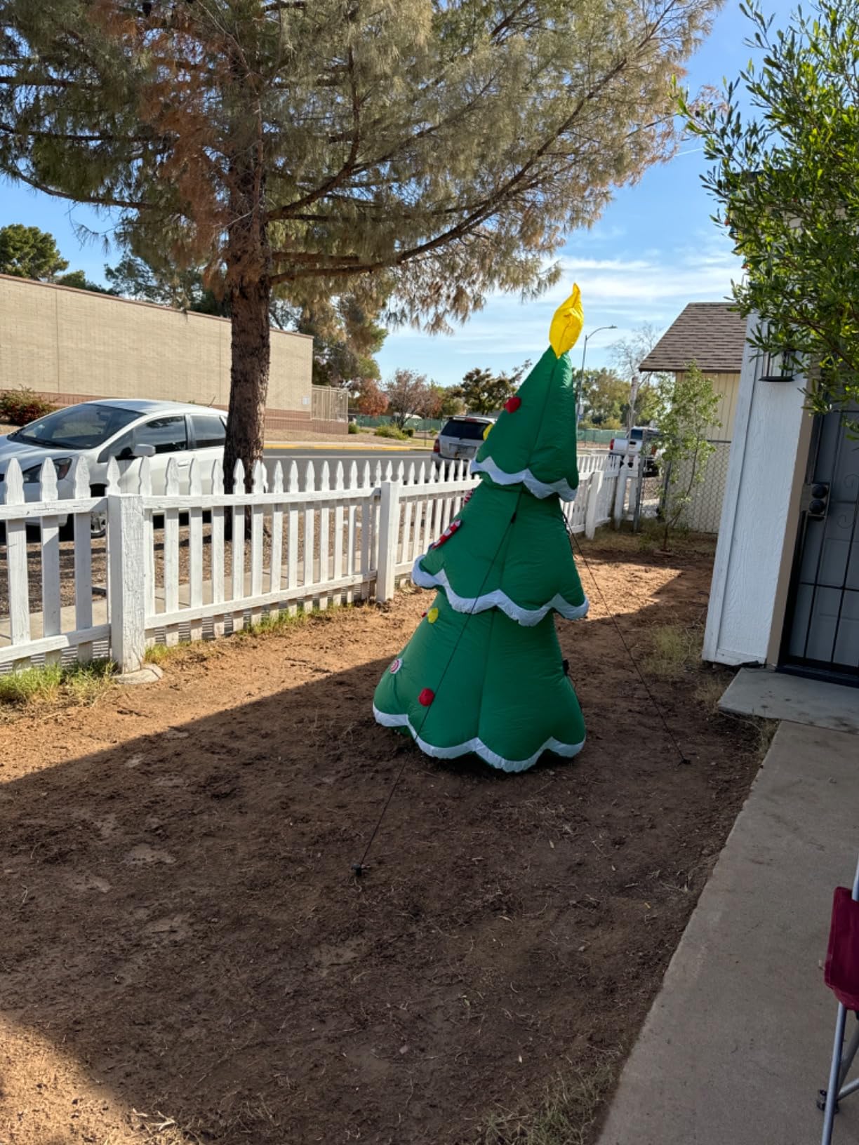 7 FT Tall Christmas Inflatables Tree Decorations Outdoor, Blow up Christmas Tree Yard Decor with LED Lights Star Treetop & Colorful Candy for Xmas Holiday Party Indoor Garden Patio Display Hall Lawn customer photo 1