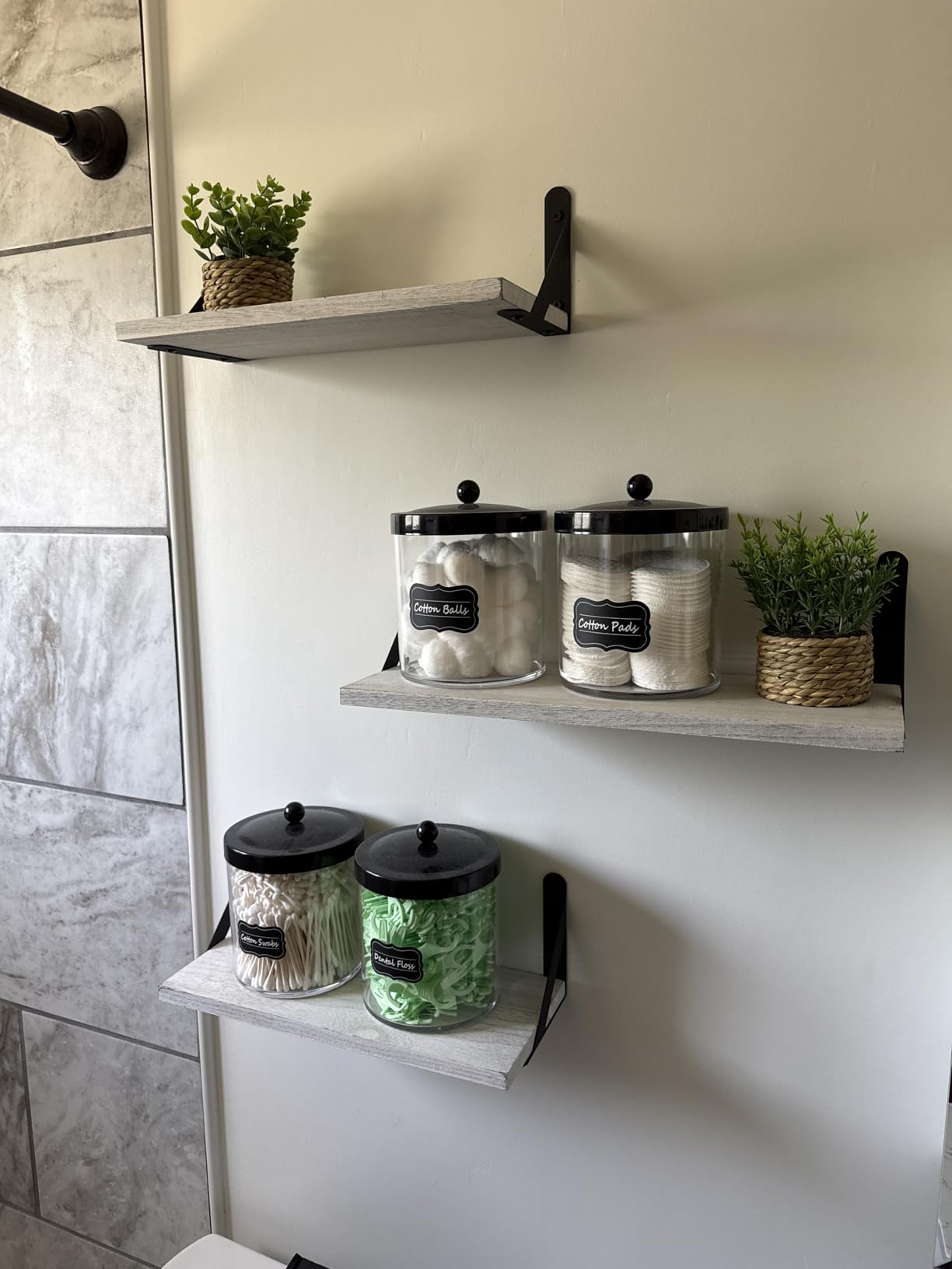 YGEOMER 4 Different Sizes Floating Shelves for Wall Decor, Dark Carbonized customer photo 1