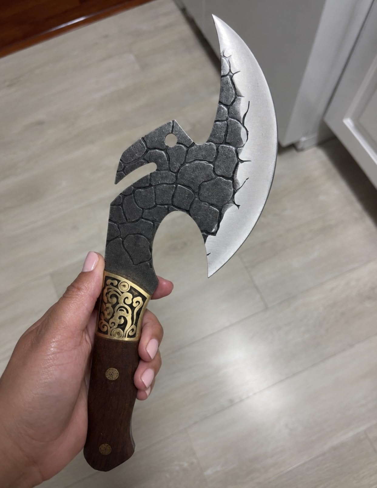 ROCOCO Viking Cleaver Knife Birthday - Kitchen Axe & Sheath Father Gift Men customer photo 2