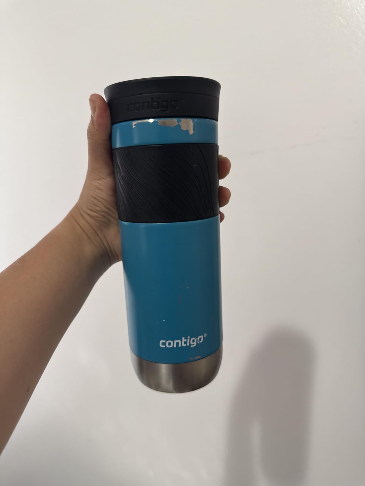 Contigo Byron Vacuum-Insulated Stainless Steel Travel Mug, 20oz - Leak-Proof Lid, BPA-Free, Blue Corn - Perfect Reusable Cup for Coffee or Water; hot and cold beverage holder customer photo 1