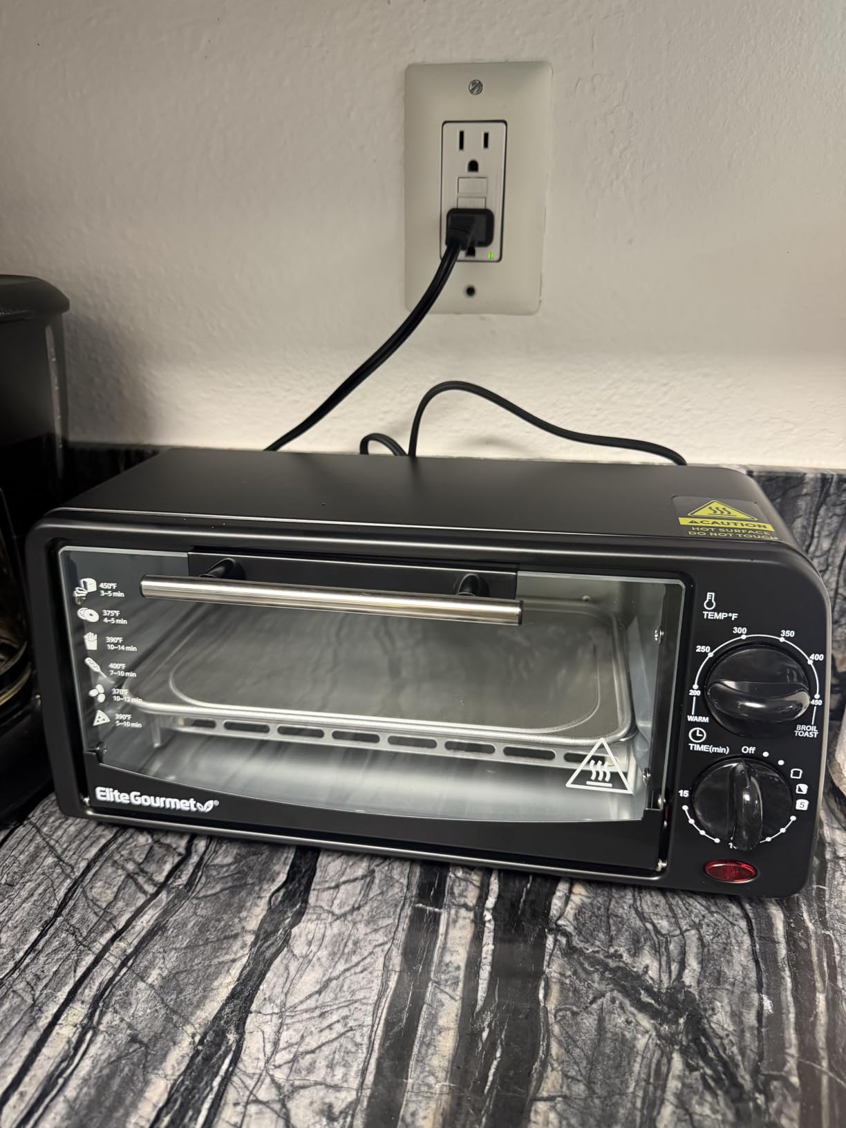 Elite Gourmet ETO236 Compact 2-Slice Toaster Oven, 15-Min Timer, Black customer photo 1