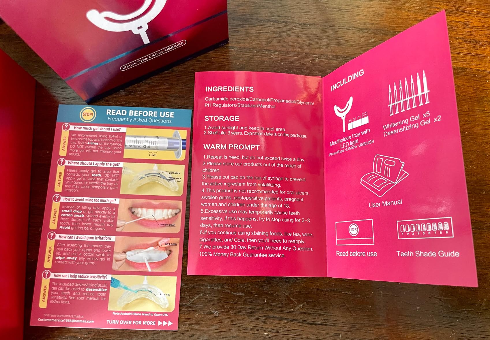 Pdoo Teeth Whitening Kit with LED Light for Sensitive Teeth, Fast Results for Brightening at Home, Teeth Whitening Gel Helps Remove All Kinds of Stains customer photo 2