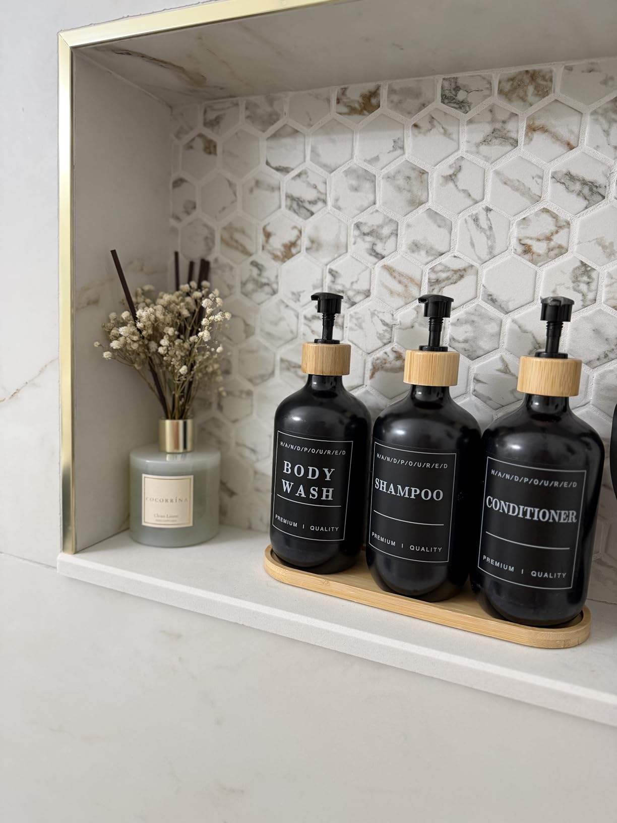 Cocorrína Reed Diffuser Set, Clean Linen 6.7 fl oz Scented Diffuser with Sticks Home Fragrance Reed Diffuser for Bathroom Shelf Décor customer photo 2