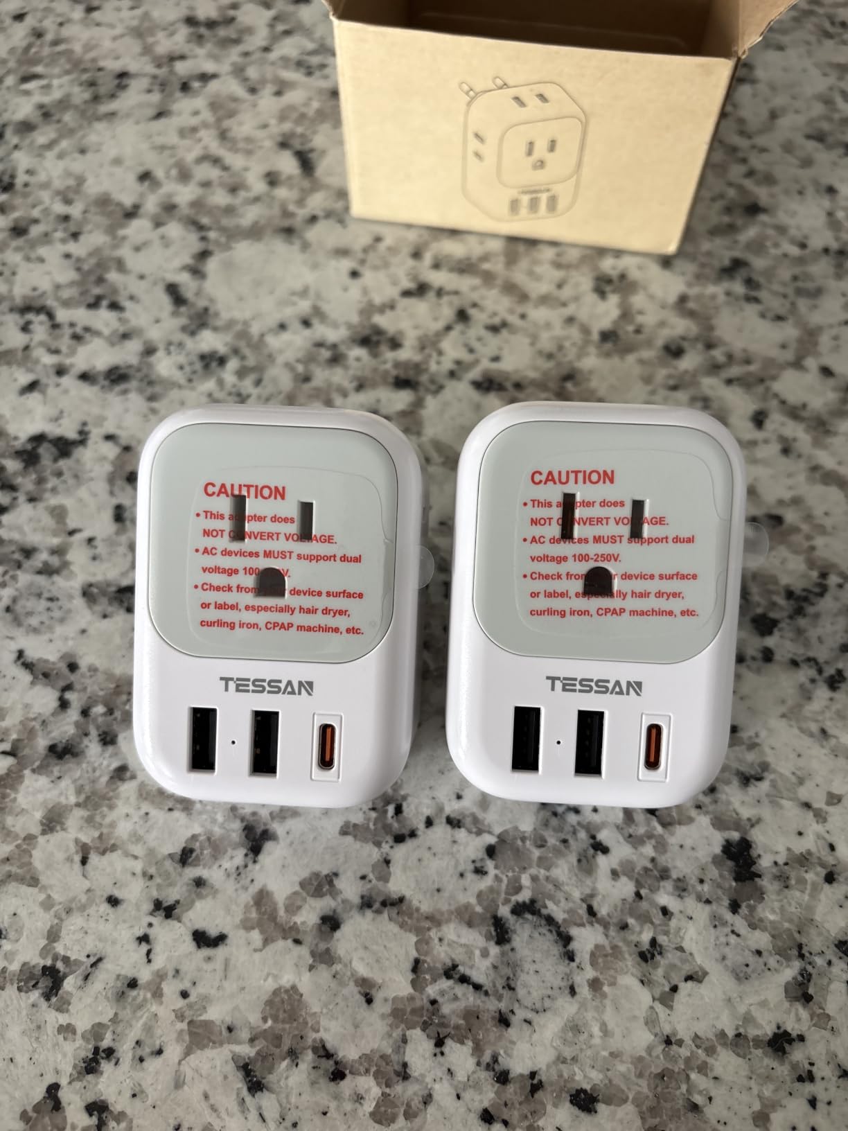 TESSAN European Travel Plug Adapter 2 Pack, Type C Plug customer photo 2