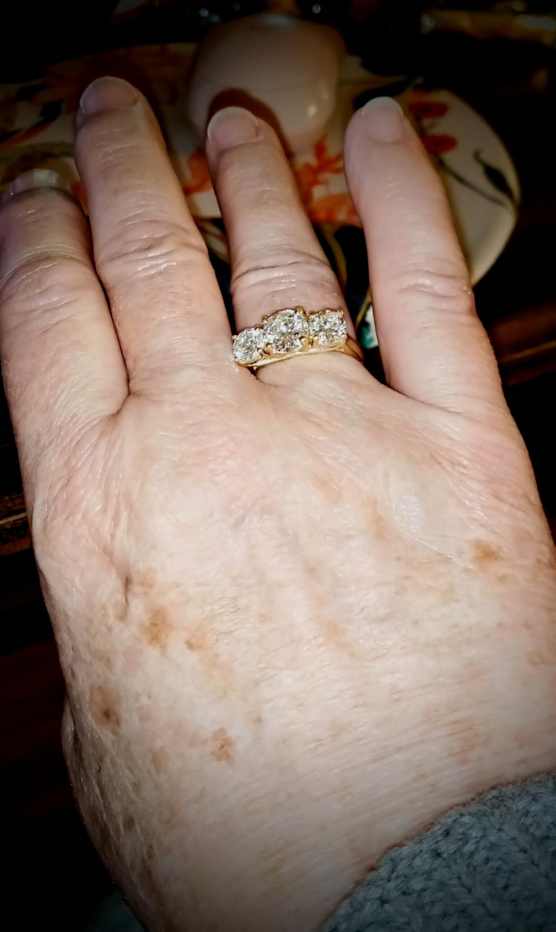 1-6 Carat IGI Certified LAB Grown 3 Stone Round Diamond Engagement Ring customer photo 2