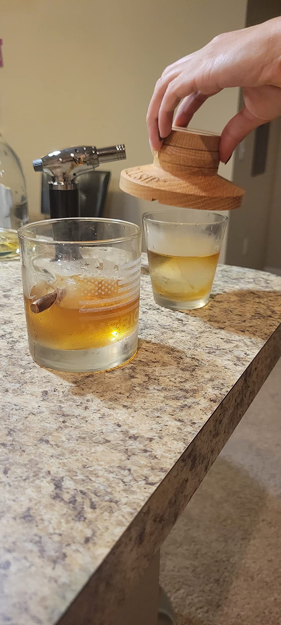 NOBLESIP® Whiskey Bourbon Cocktail Smoker Kit 𝗣𝗥𝗘𝗠𝗜𝗨𝗠 Smoky 100% Natural American Oak Wood. Easy Craft Smoked Old Fashioneds at Home Like a pro. Bar Gift Box (Original - not Engraved) customer photo 2