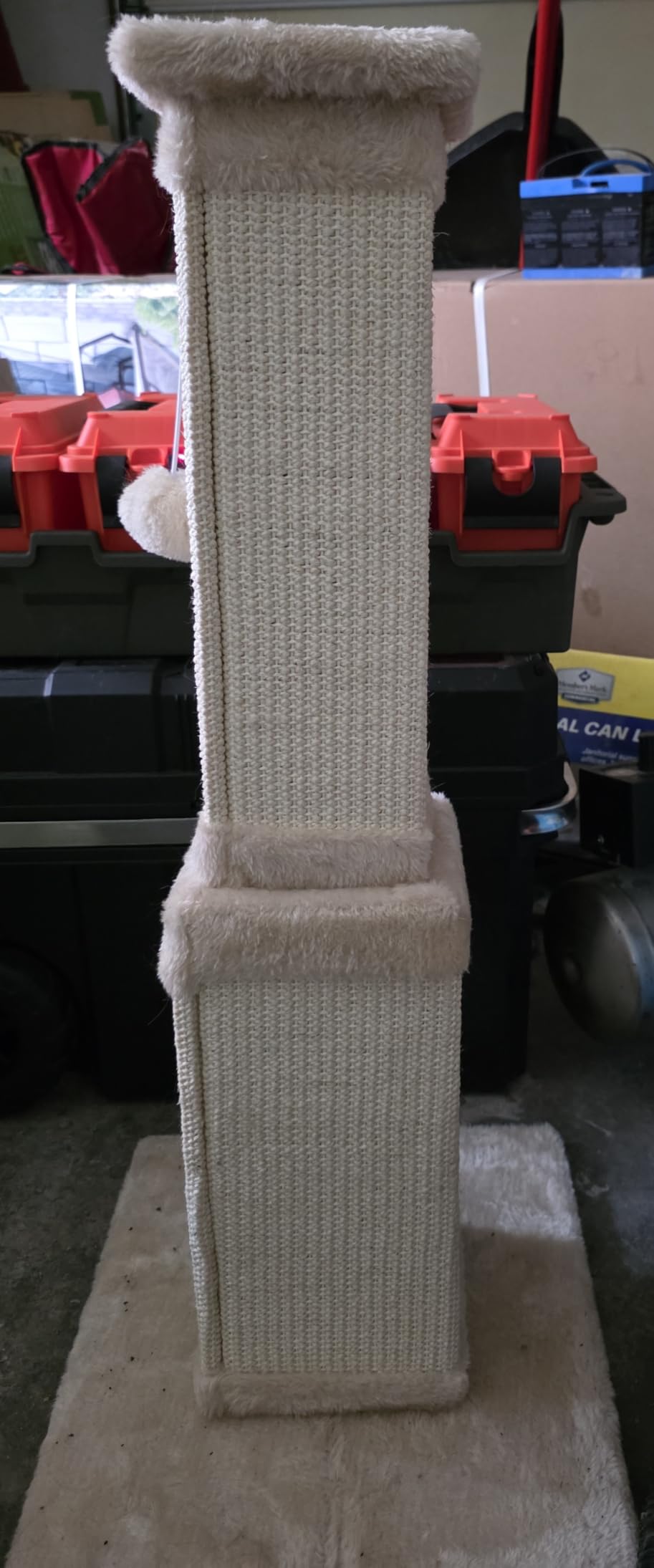 Cat Scratching Post for Indoor Cats, 32Inch Sisal Cat Scratcher, Beige customer photo 1