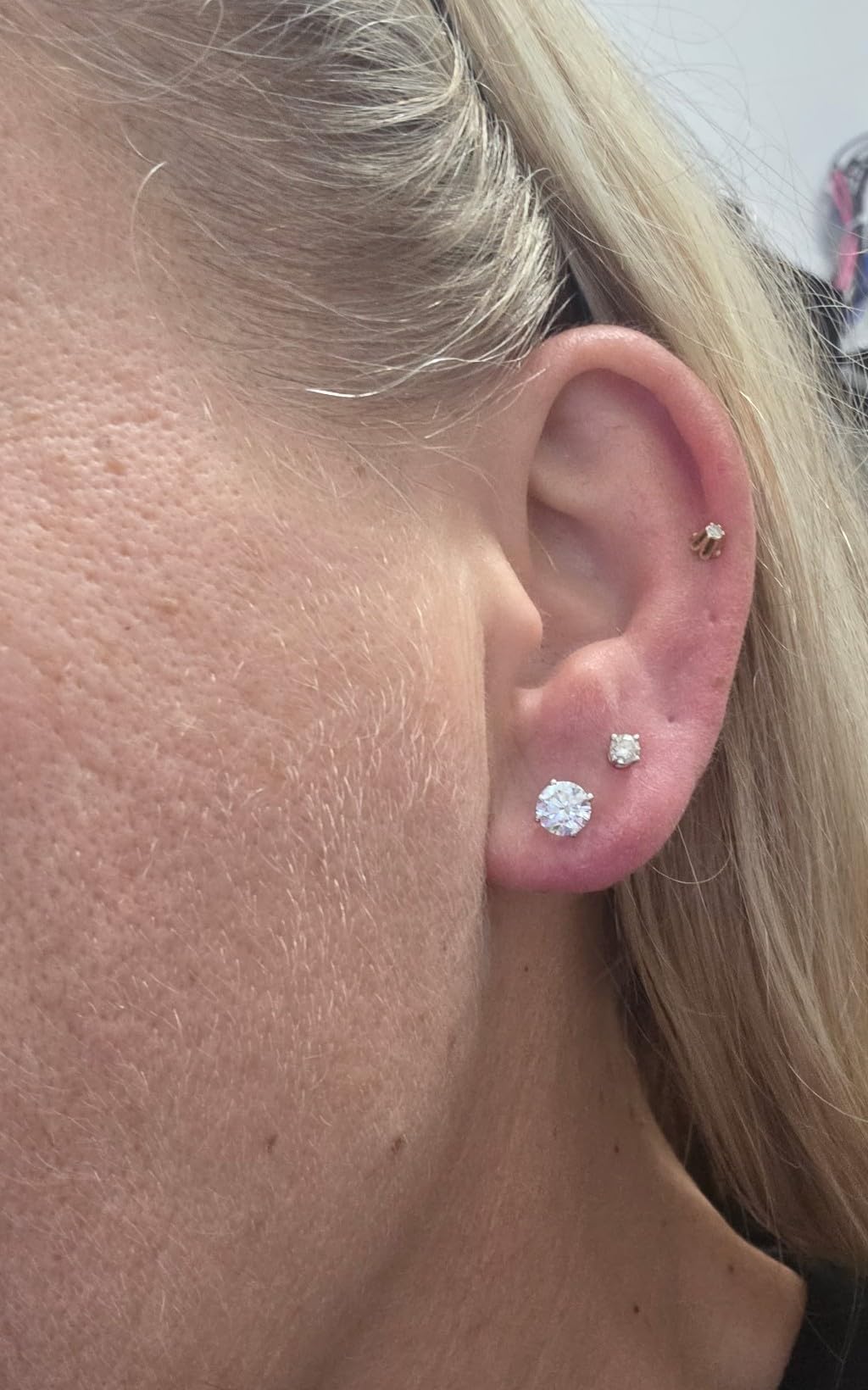 1 to 12 Carat 14K White Gold IGI Certified LAB GROWN Diamond Stud Earrings customer photo 1