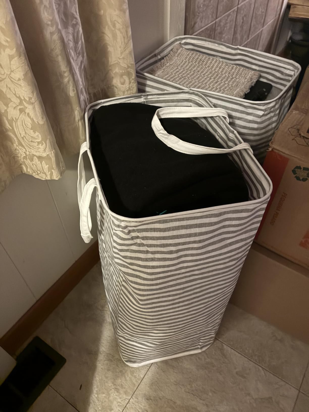 Lifewit 80L Large Laundry Baskets, 2 Pack, Reinforced Handles, Grey customer photo 2