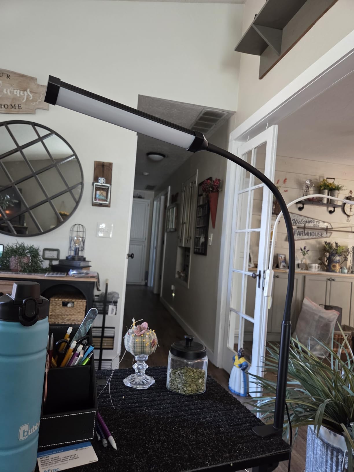 Voncerus LED Desk Lamp with Clamp, Clip on Lights for Home Office, Black customer photo 1