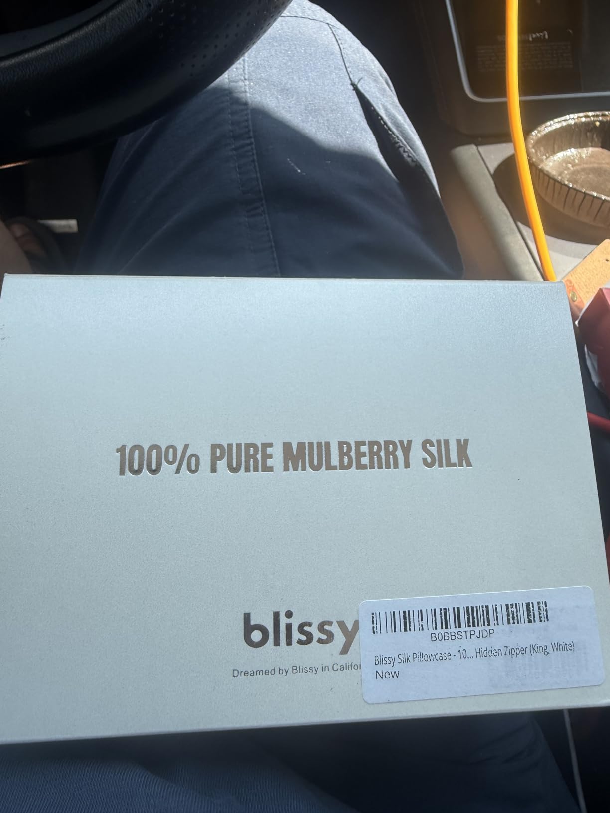 Blissy Silk Pillowcase - 100% Pure Mulberry Silk - 22 Momme 6A High-Grade Fibers - Silk Pillow Cover for Hair & Skin - Regular, Queen & King (Blissy White, Standard) customer photo 2
