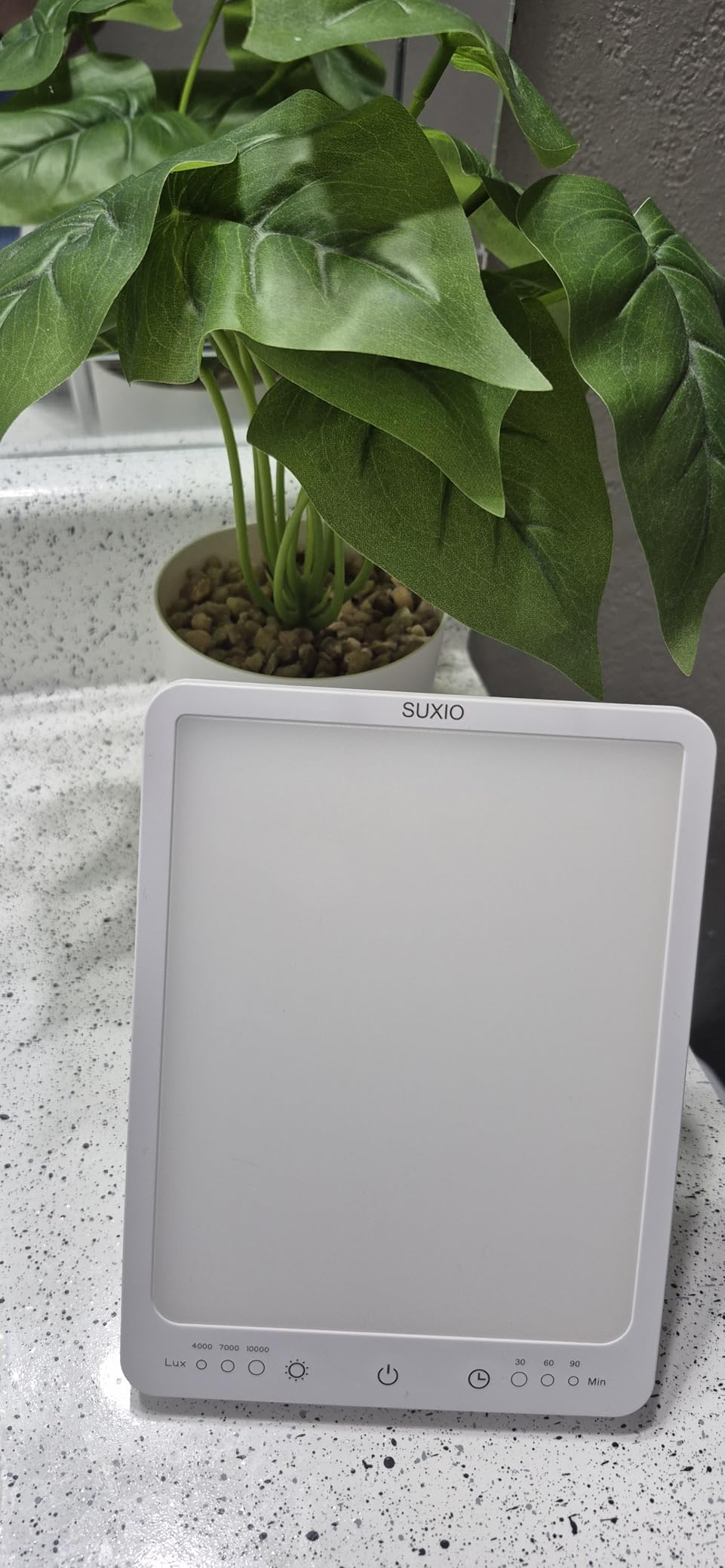 SUXIO Light Therapy Lamp - 10000 Lux Therapy Light, 3 Timing & Mode Happy Lamp, Touch Control Daylight Lamp with Memory Function, Portable Light Therapy Box for Home/Office Use As Lift Mood customer photo 1