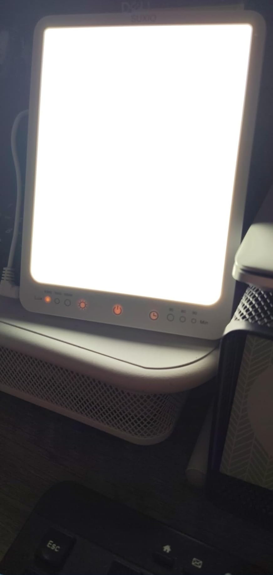 SUXIO Light Therapy Lamp - 10000 Lux Therapy Light, 3 Timing & Mode Happy Lamp, Touch Control Daylight Lamp with Memory Function, Portable Light Therapy Box for Home/Office Use As Lift Mood customer photo 2