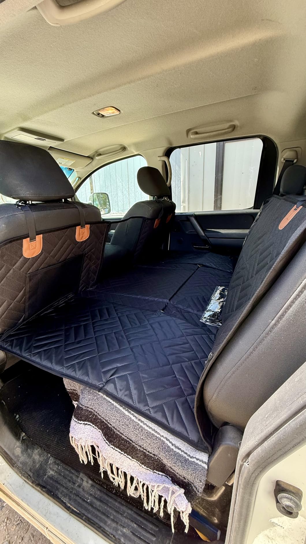 YJGF Hard Bottom Dog Car Seat Cover for Back Seat,Seat Extender for Dogs customer photo 1