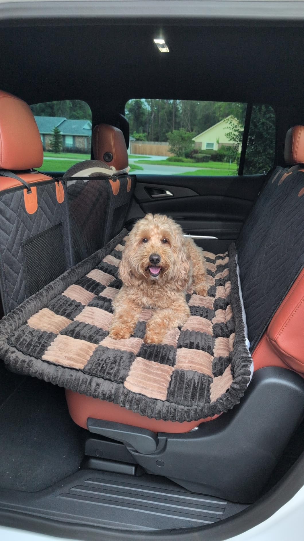 YJGF Hard Bottom Dog Car Seat Cover for Back Seat,Seat Extender for Dogs customer photo 2