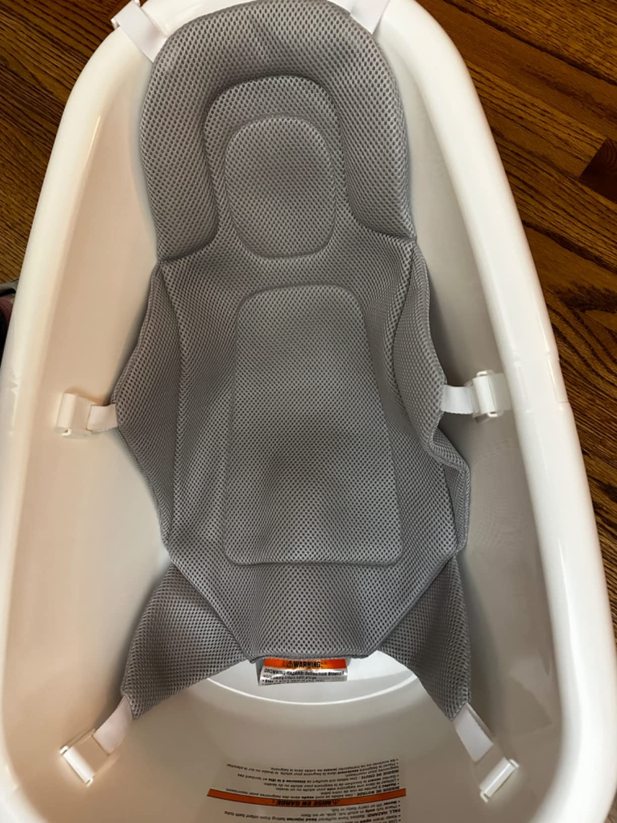 Regalo Baby Basics 3-in-1 Grow with Me Baby Bathtub with Foam Padded Air Mesh Sling, Adjustable Infant Bath Tub for Newborn to Toddler, Baby Bath Seat Support, Easy Clean with Drying Hook customer photo 2