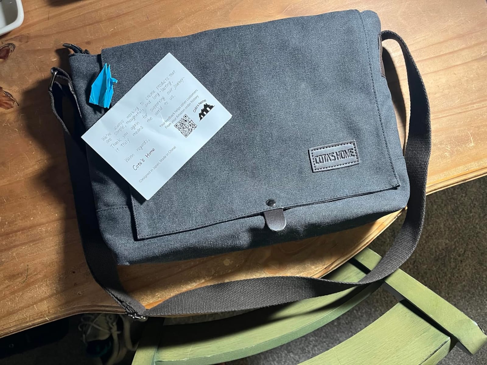 Men's Canvas Messenger Bag, Compact Satchel for Work customer photo 1