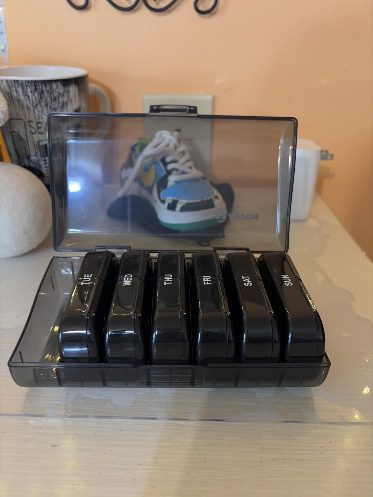 AUVON Weekly Pill Organizer 2 Times a Day, One-Side Large Opening, Easy‑Use customer photo 2