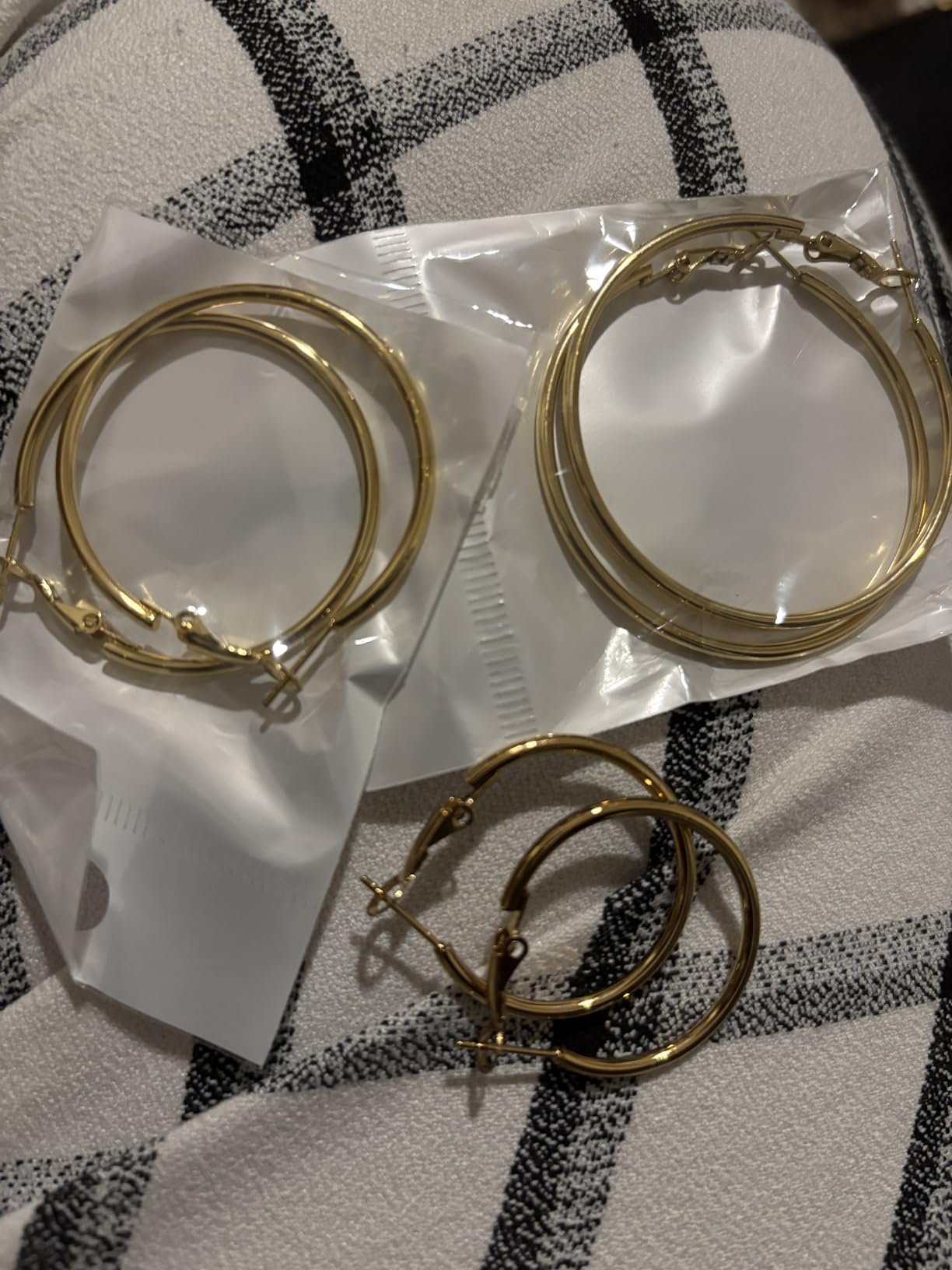 4 Pairs Silver Gold Hoop Earrings for Women | 14K Gold Plated Hoop Earrings Set Hypoallergenic Earring Lightweight Dangle Earrings Set customer photo 1