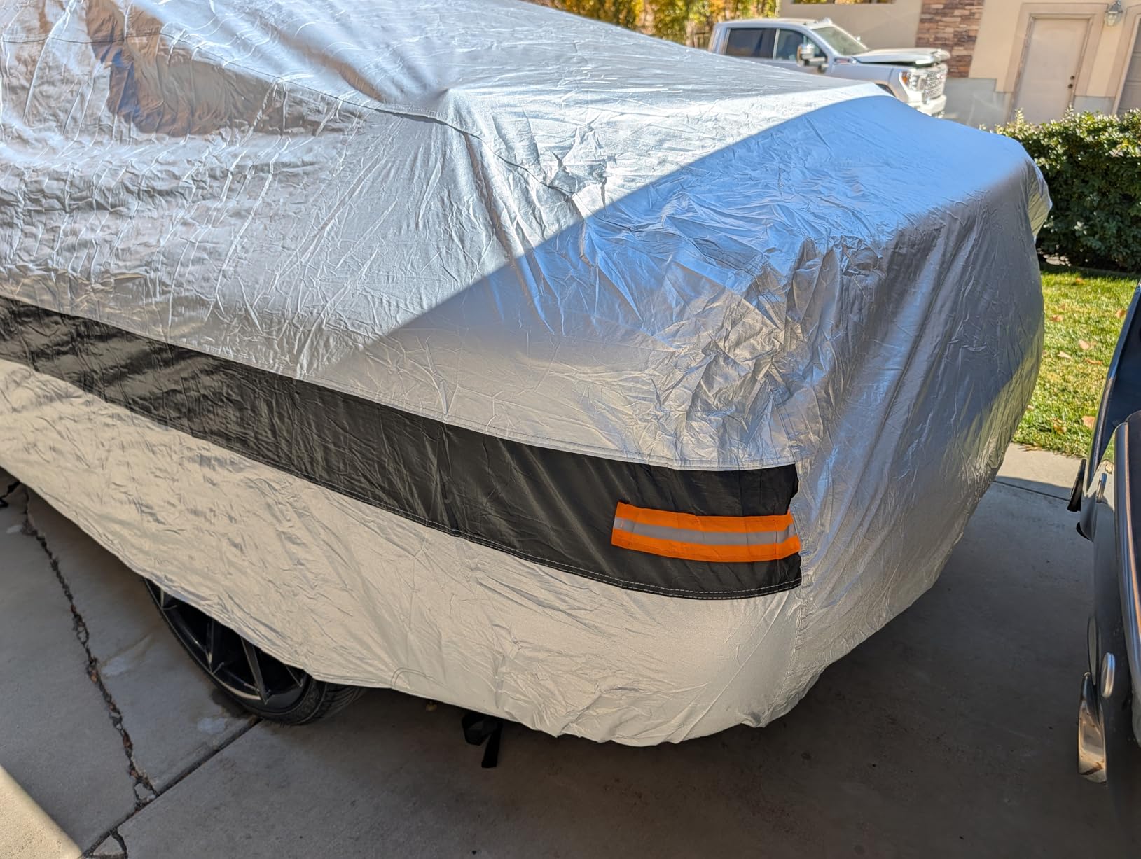 10 Layers Car Cover Waterproof All Weather for Large SUV,100% Waterproof Outdoor Car Covers Rain Snow UV Dust Protection. Custom Fit for Chevy Tahoe, Traverse, Mercedes GLS, QX80, Patrol,etc customer photo 1